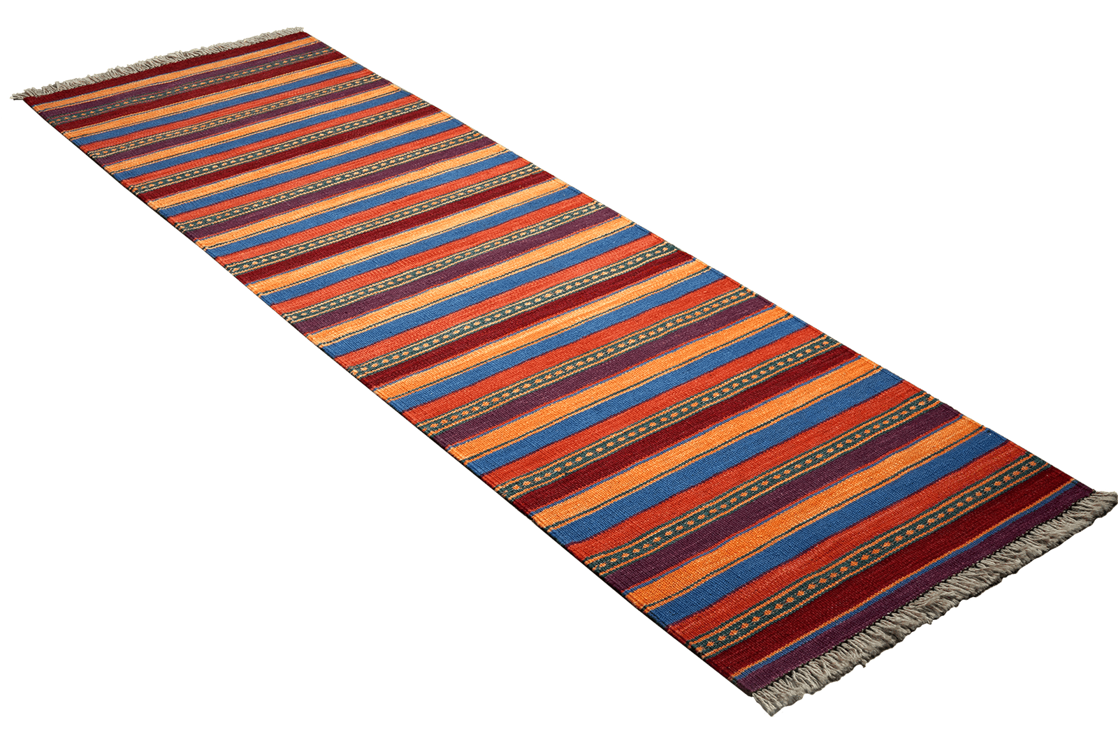 Kelim Gashgai — Handmade, 62x201 cm, Multicolor, 100% Virgin Wool | View 4