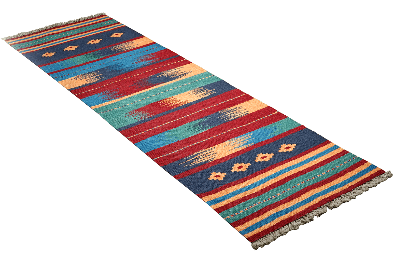 Kelim Gashgai — Handmade, 62x201 cm, Multicolor, 100% Virgin Wool | View 4