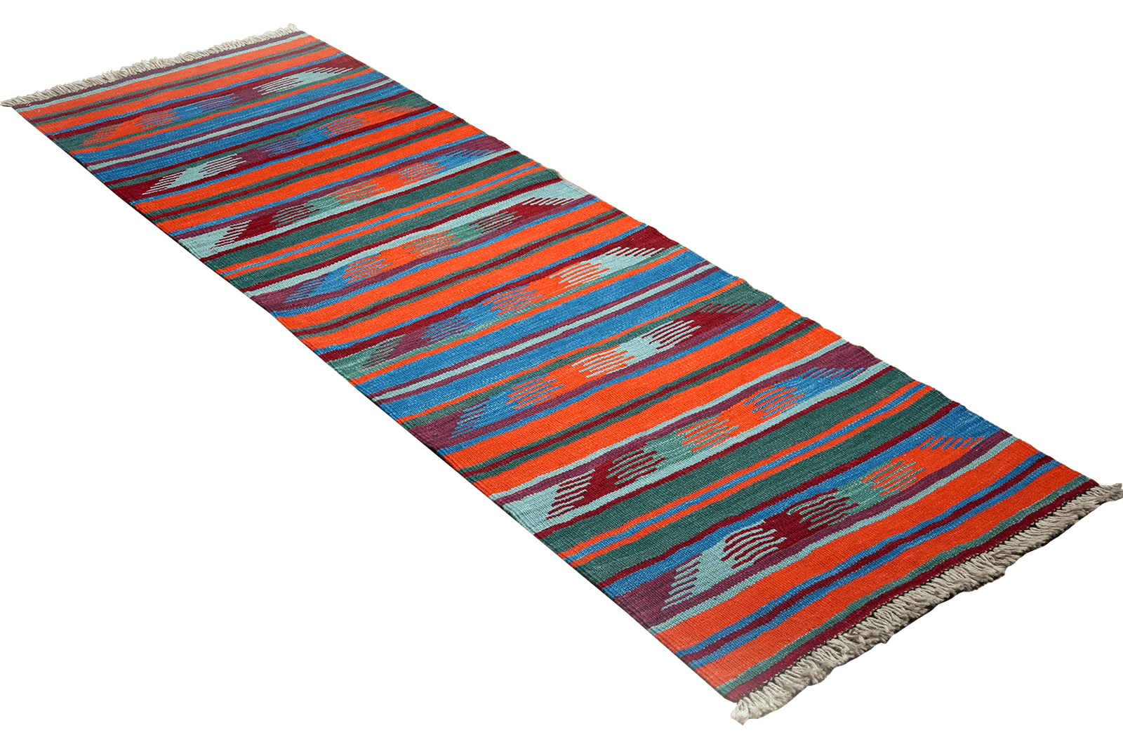 Kelim Gashgai — Handmade, 61x195 cm, Multicolor, 100% Virgin Wool | View 4