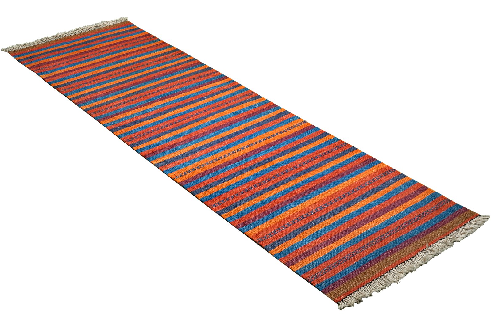 Kelim Gashgai — Handmade, 58x196 cm, Multicolor, 100% Virgin Wool | View 4
