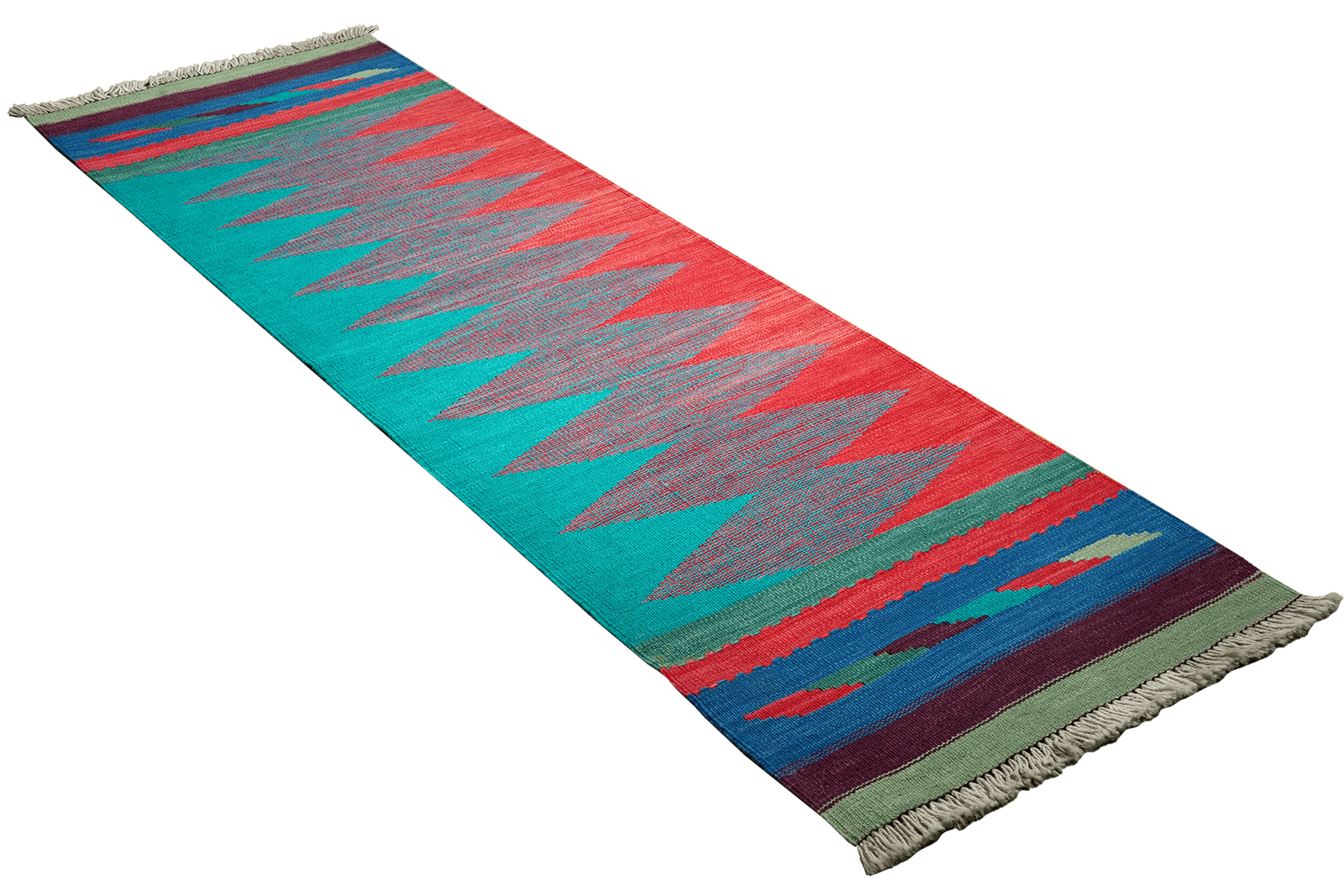 Kelim Gashgai — Handmade, 65x210 cm, Multicolor, 100% Virgin Wool | View 4