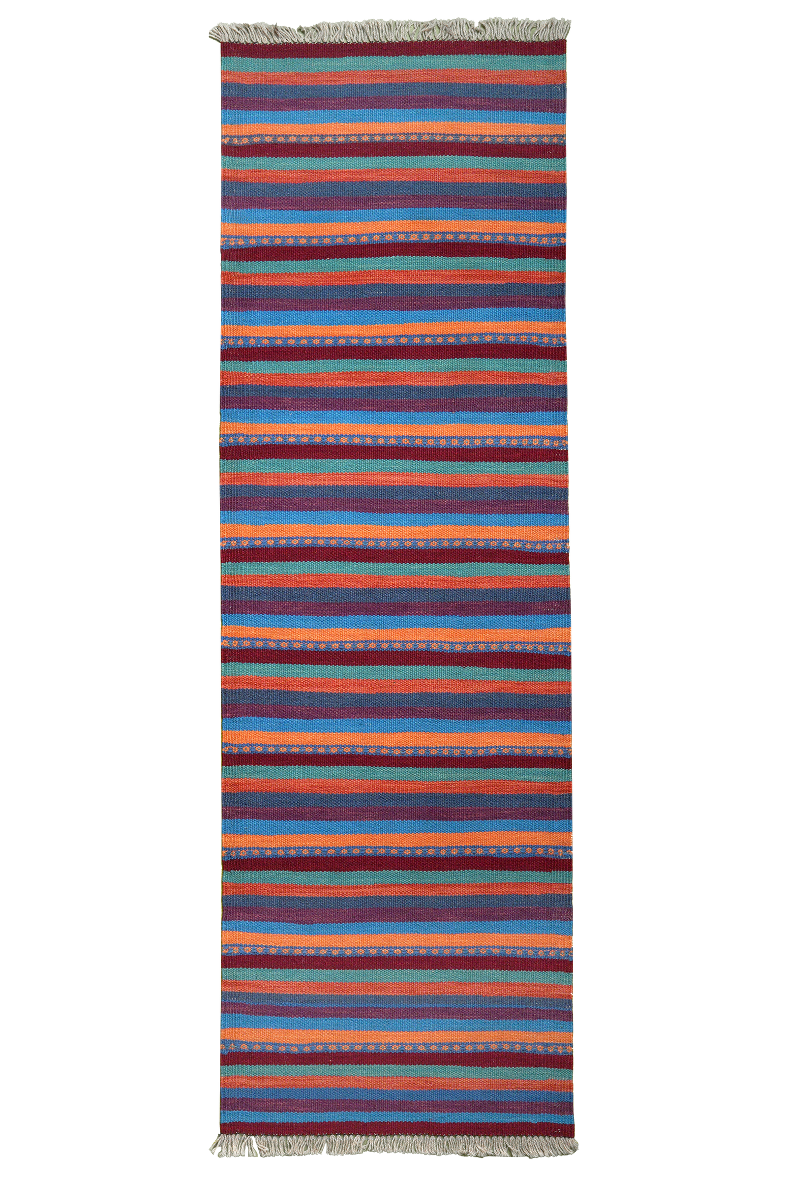 Kelim Gashgai — Handgefertigt, 194x60 cm, Bunt, 100% Virgin Wool | Main view