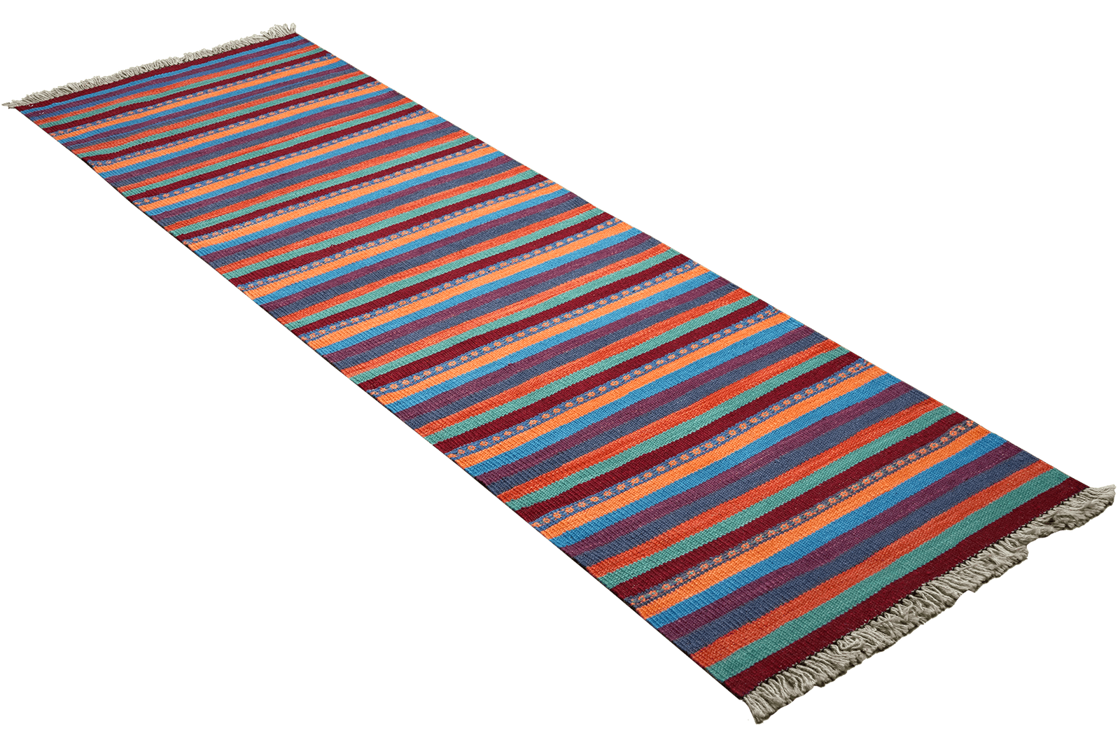 Kelim Gashgai — Handmade, 60x194 cm, Multicolor, 100% Virgin Wool | View 4