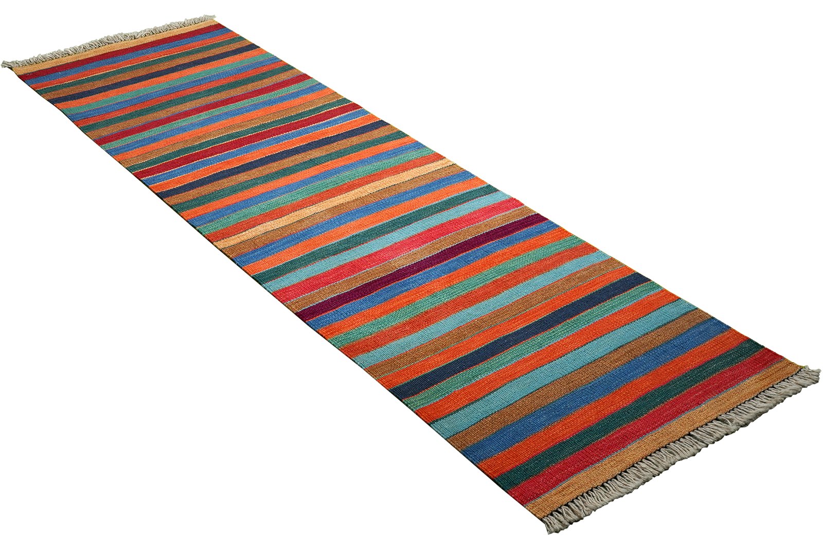 Kelim Gashgai — Handmade, 58x197 cm, Multicolor, 100% Virgin Wool | View 4