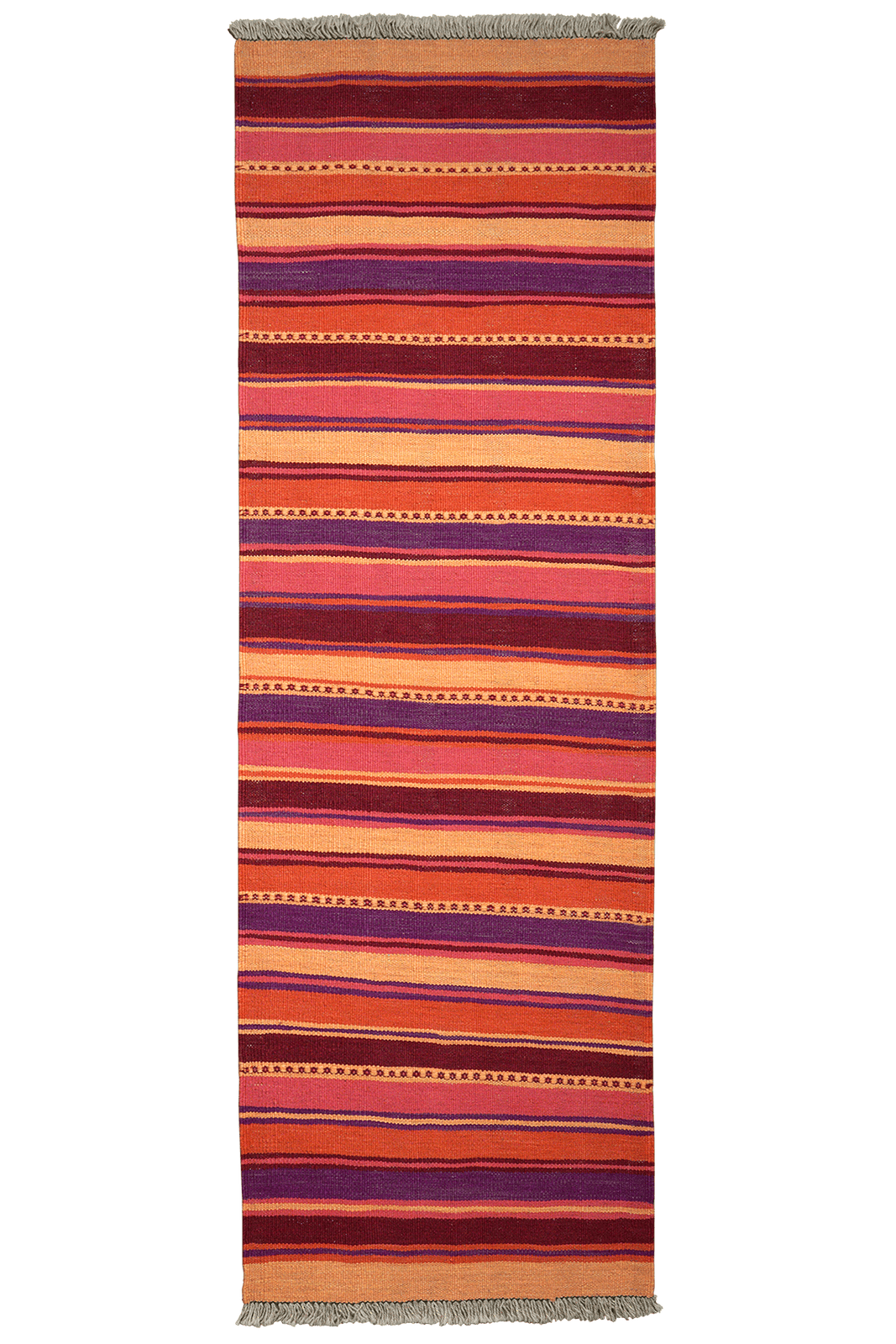 Kelim Gashgai — Handmade, 63x197 cm, Multicolor, 100% Virgin Wool | Main view