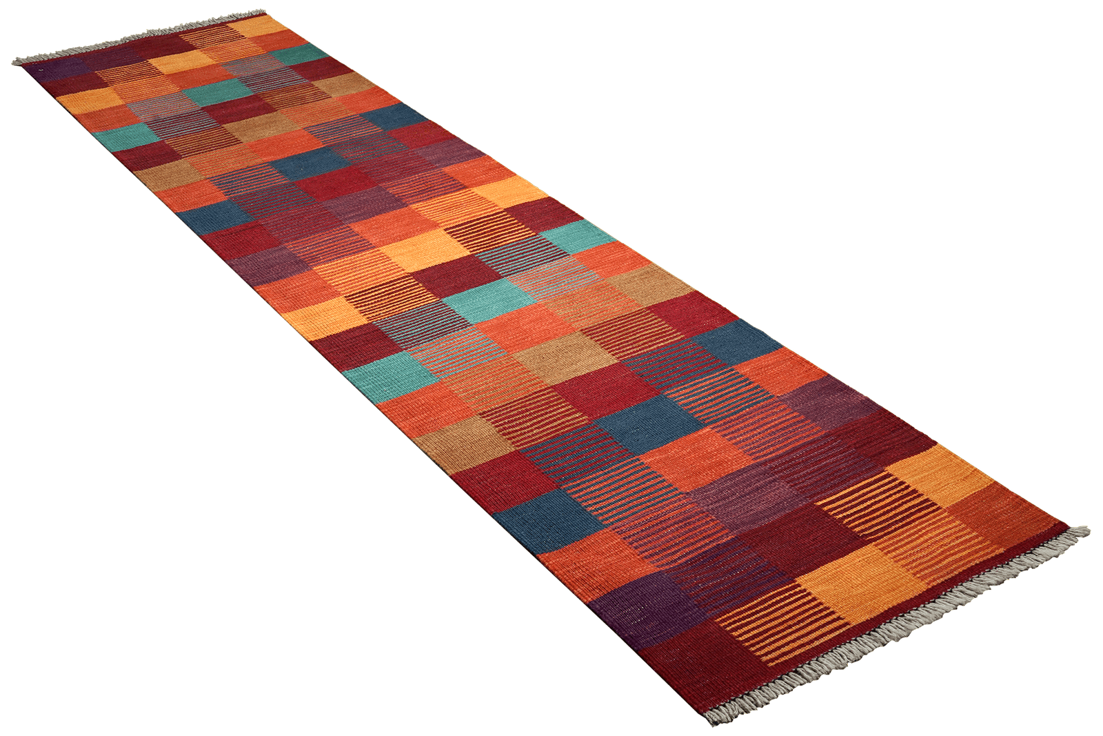 Kelim Gashgai — Handmade, 61x251 cm, Multicolor, 100% Virgin Wool | View 4