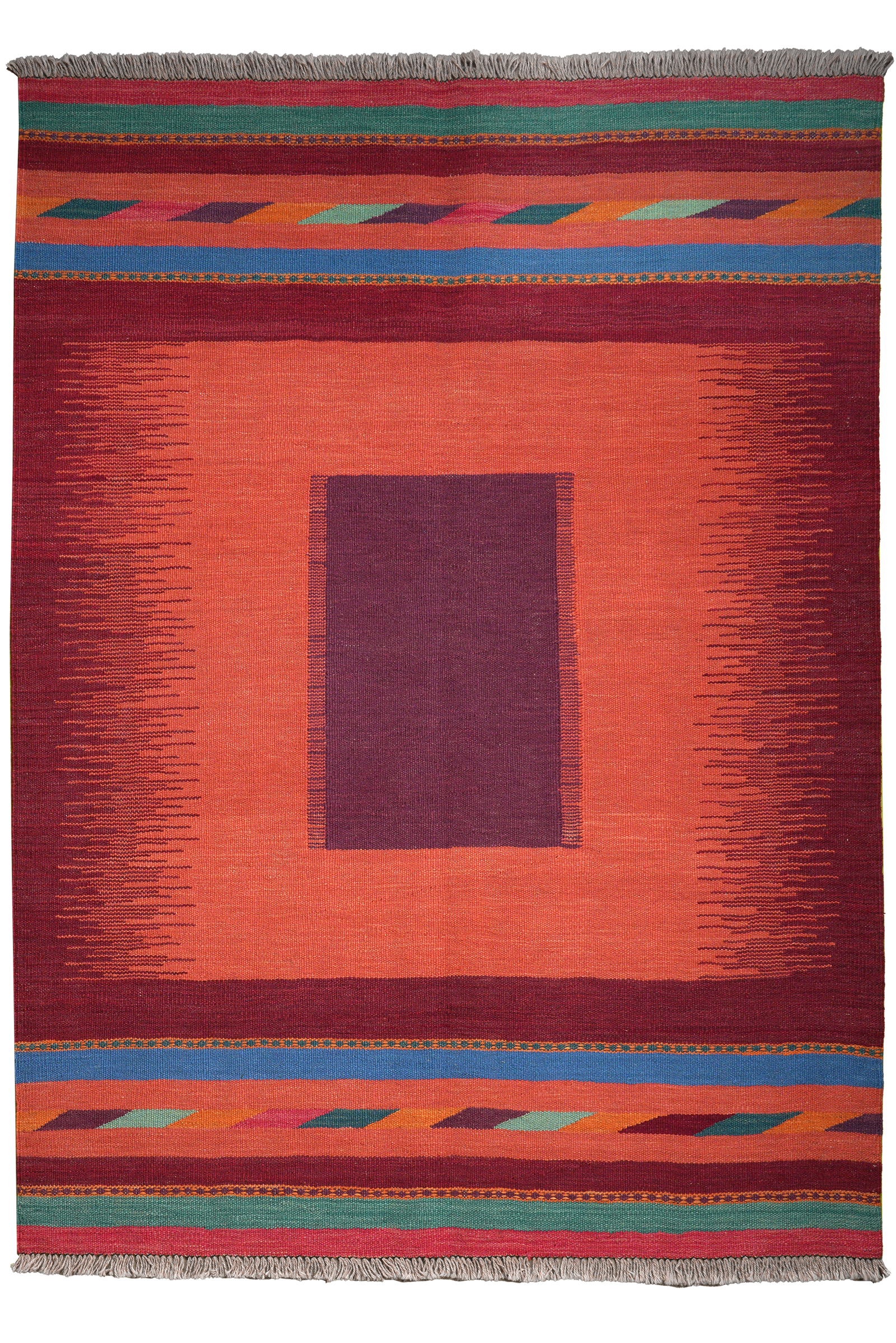 Kelim Gashgai — Handgefertigt, 180x130 cm, Bunt, 100% Virgin Wool | Main view