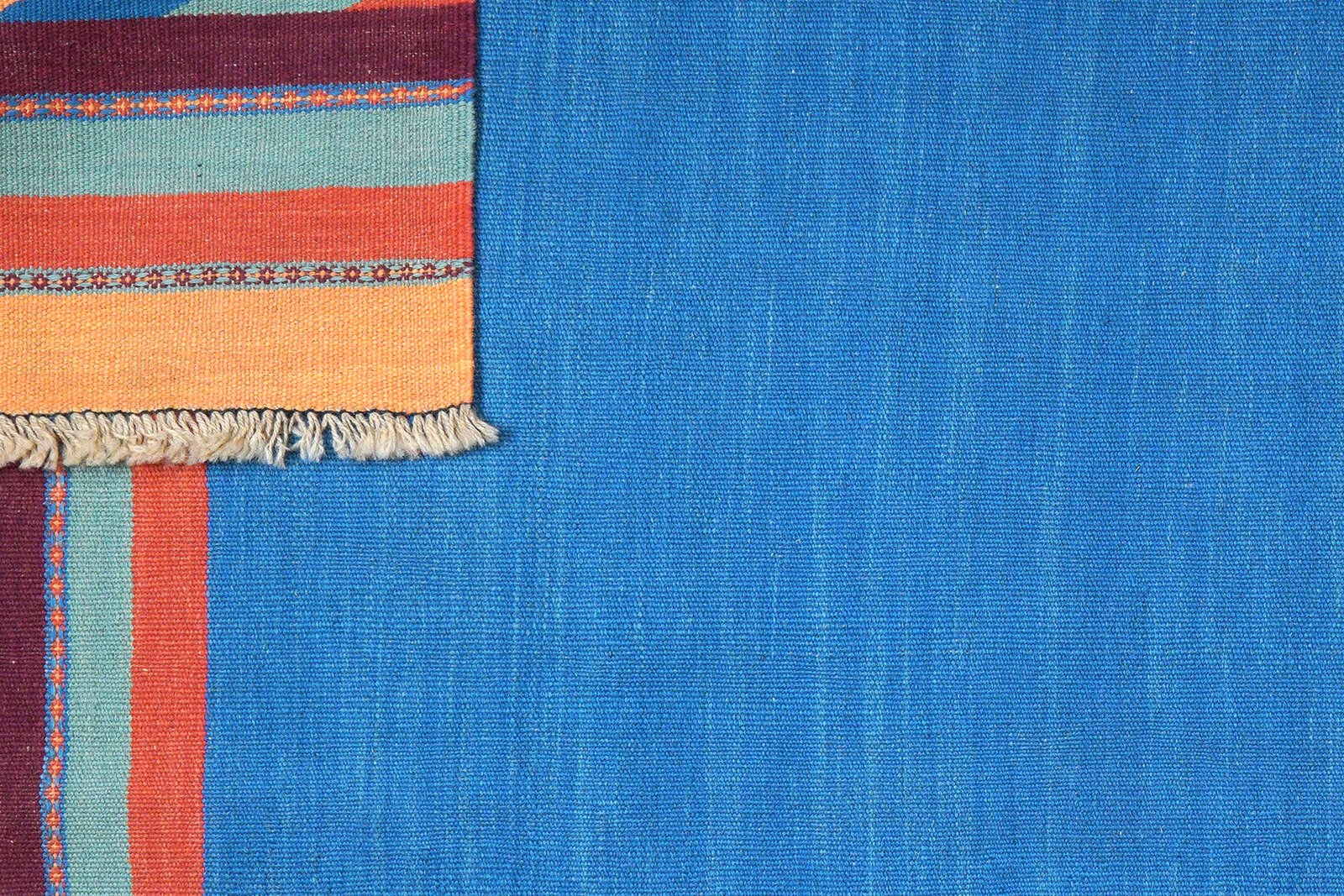 Kelim Gashgai — Handmade, 173x230 cm, Blue, 100% Virgin Wool | View 6