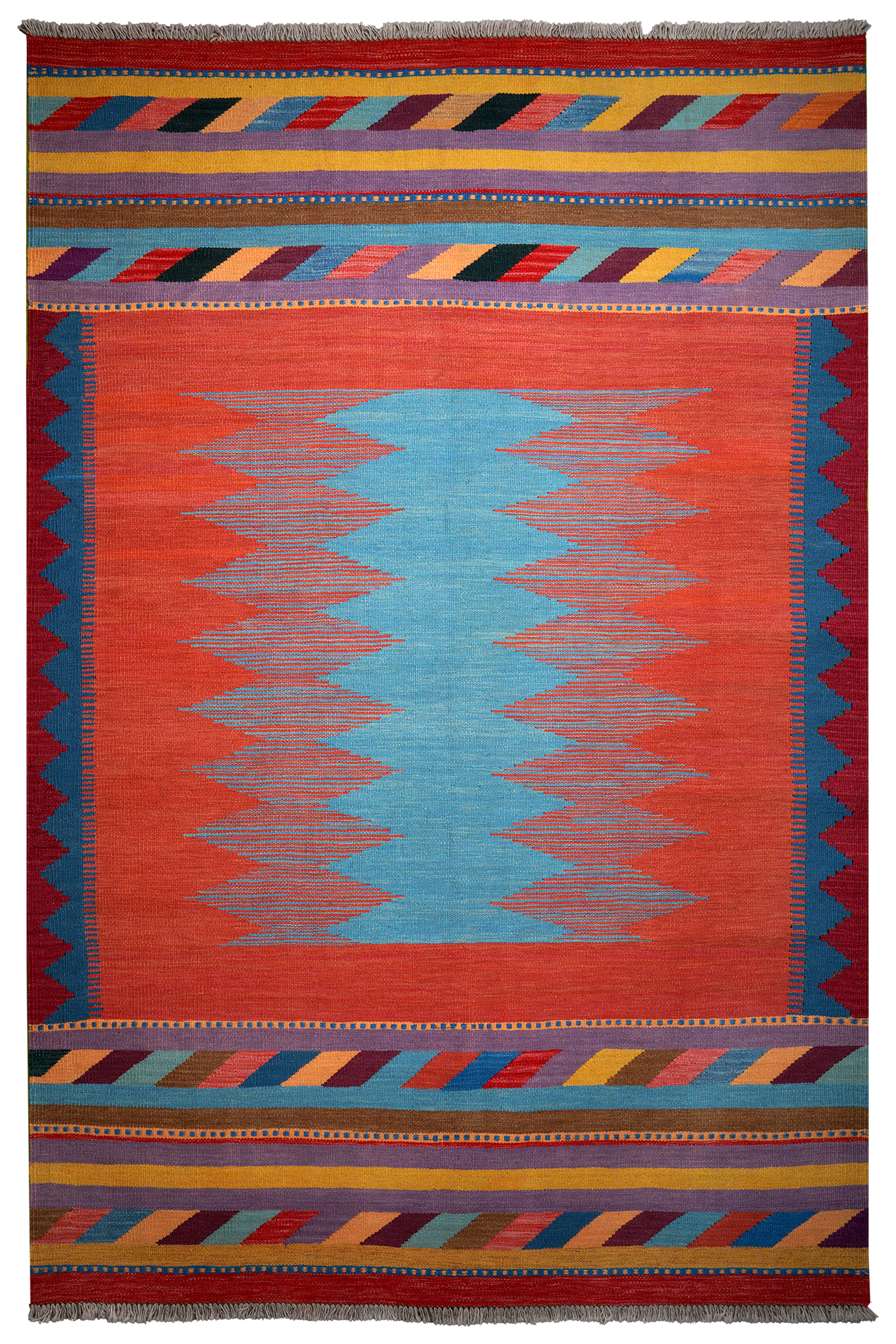 Kelim Gashgai — Handgefertigt, 258x170 cm, Bunt, 100% Virgin Wool | Main view