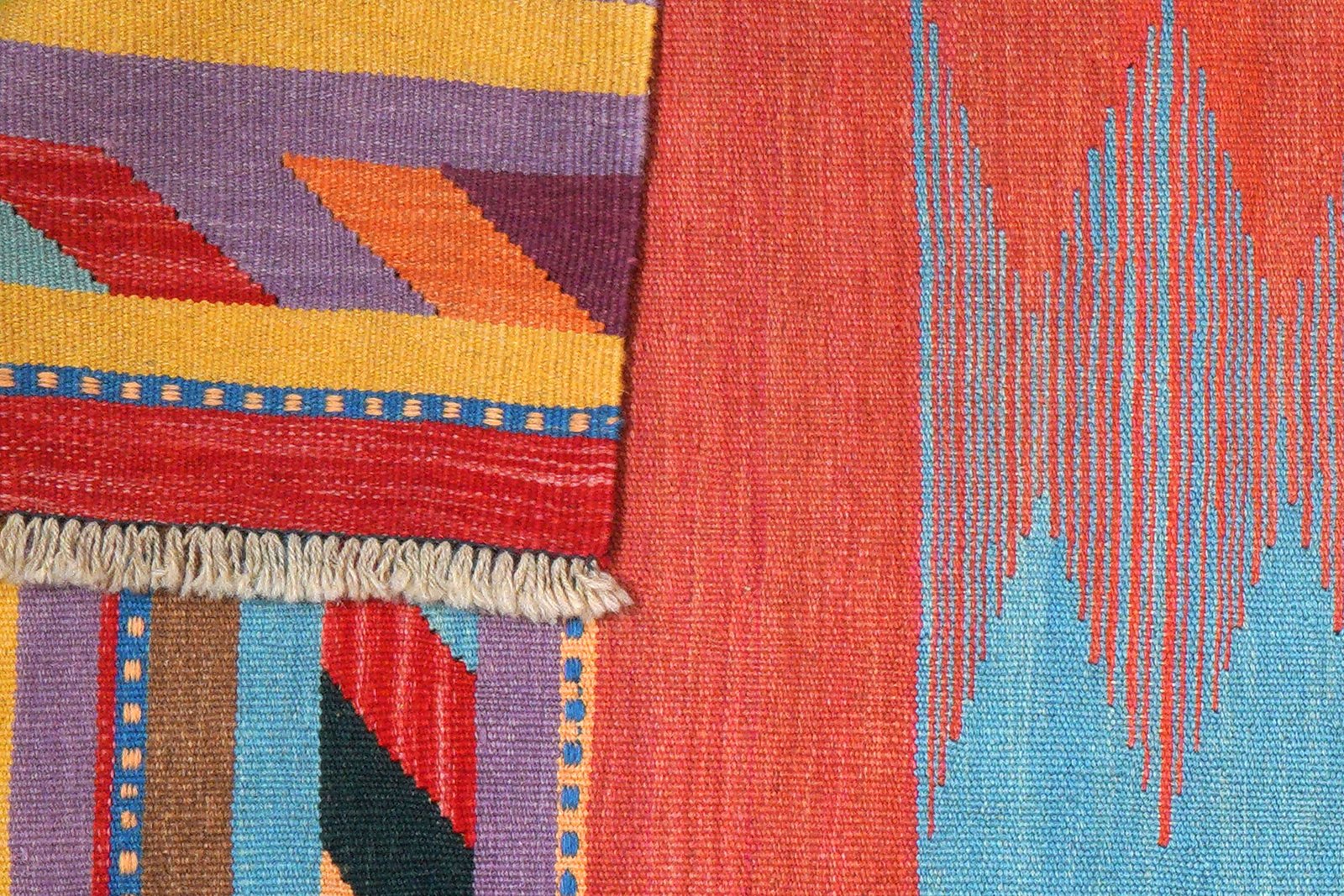 Kelim Gashgai — Handmade, 170x258 cm, Red, 100% Virgin Wool | View 6