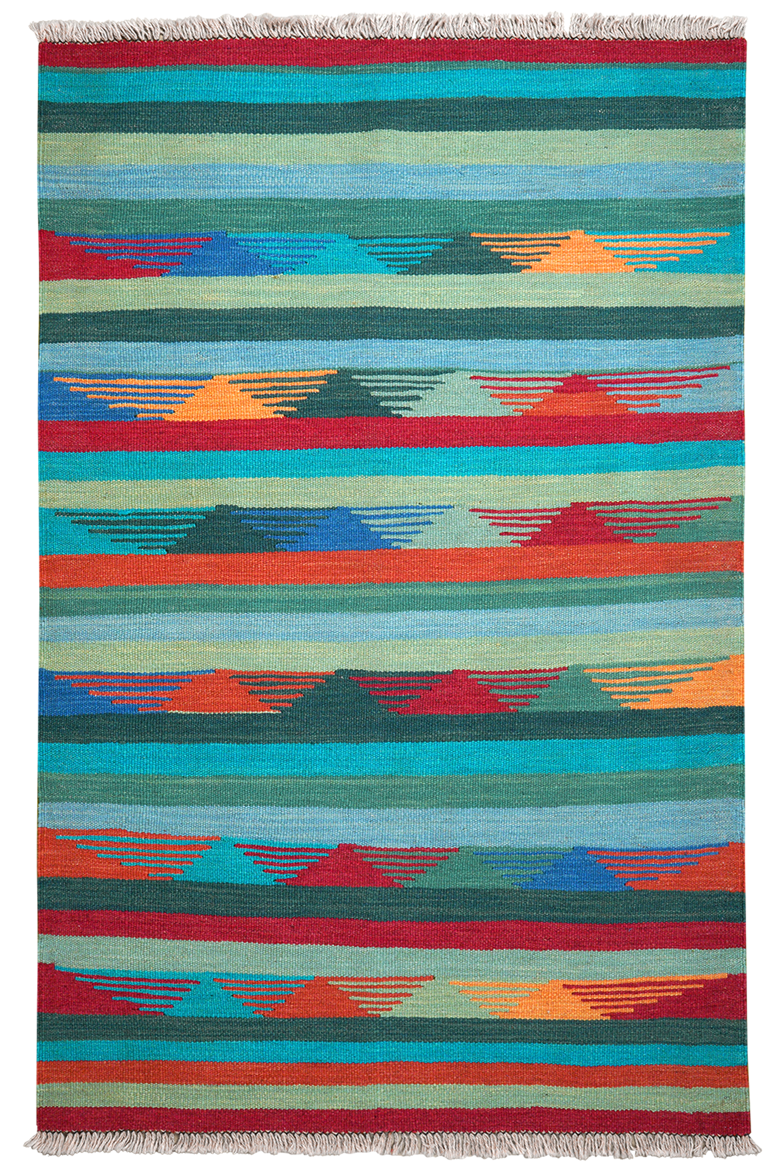 Kelim Gashgai — Handmade, 100x156 cm, Multicolor, 100% Virgin Wool | Main view