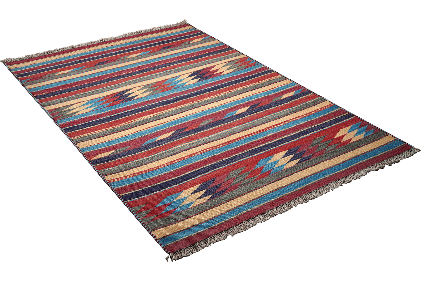 Kelim Gashgai — Handmade, 123x179 cm, Multicolor, 100% Virgin Wool | View 4