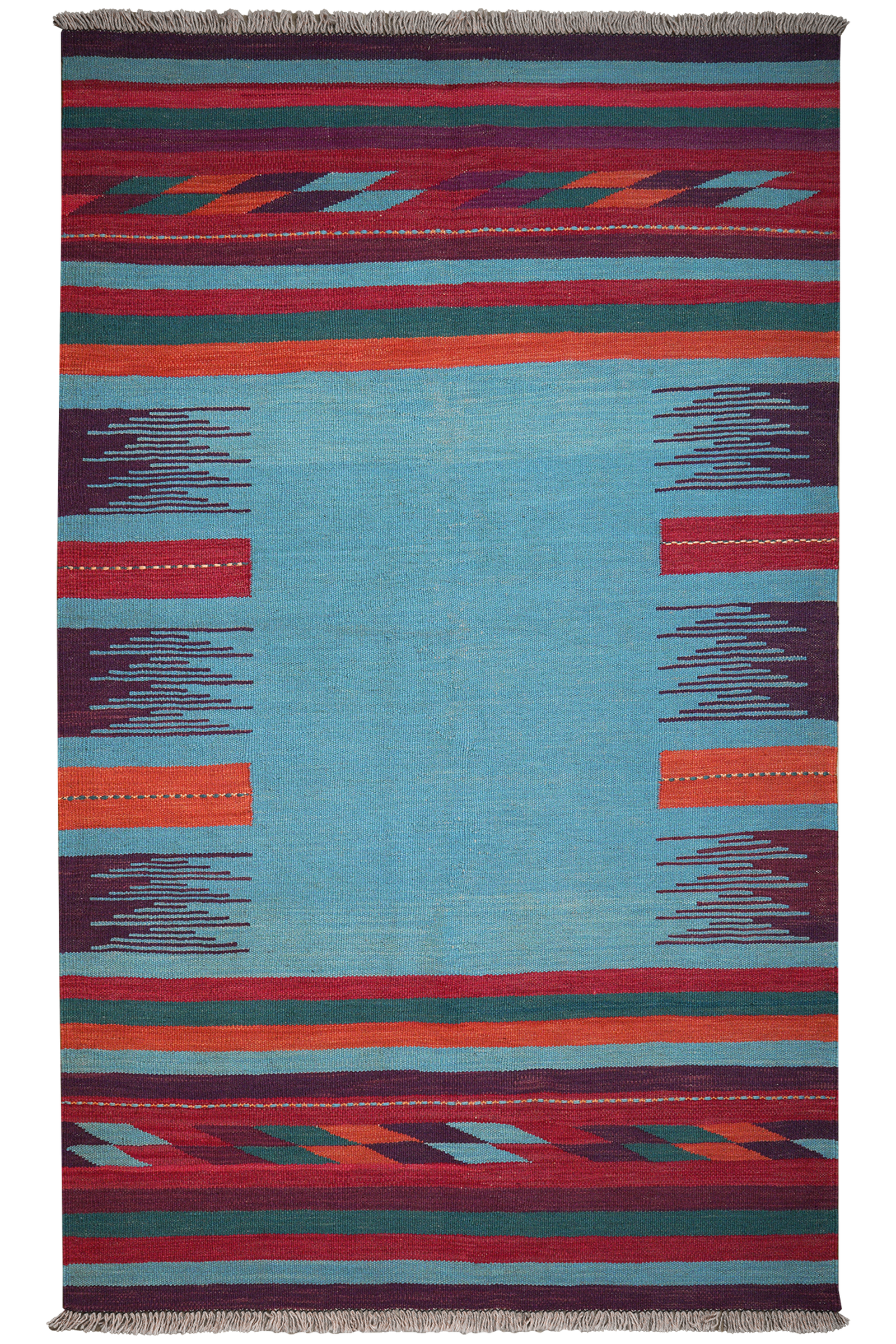 Kelim Gashgai — Handgefertigt, 202x121 cm, Bunt, 100% Virgin Wool | Main view