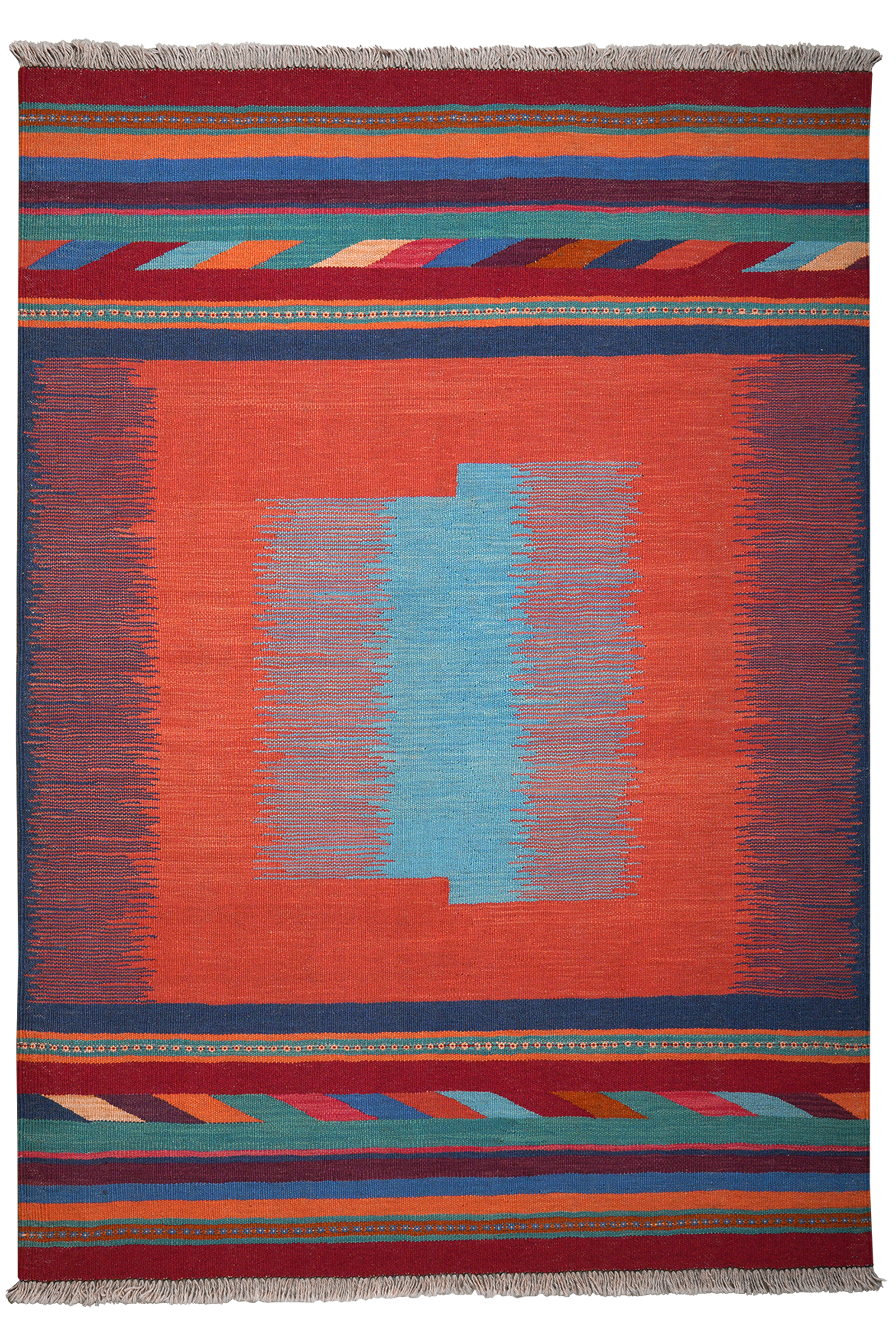 Kelim Gashgai — Handgefertigt, 180x127 cm, Bunt, 100% Virgin Wool | Main view