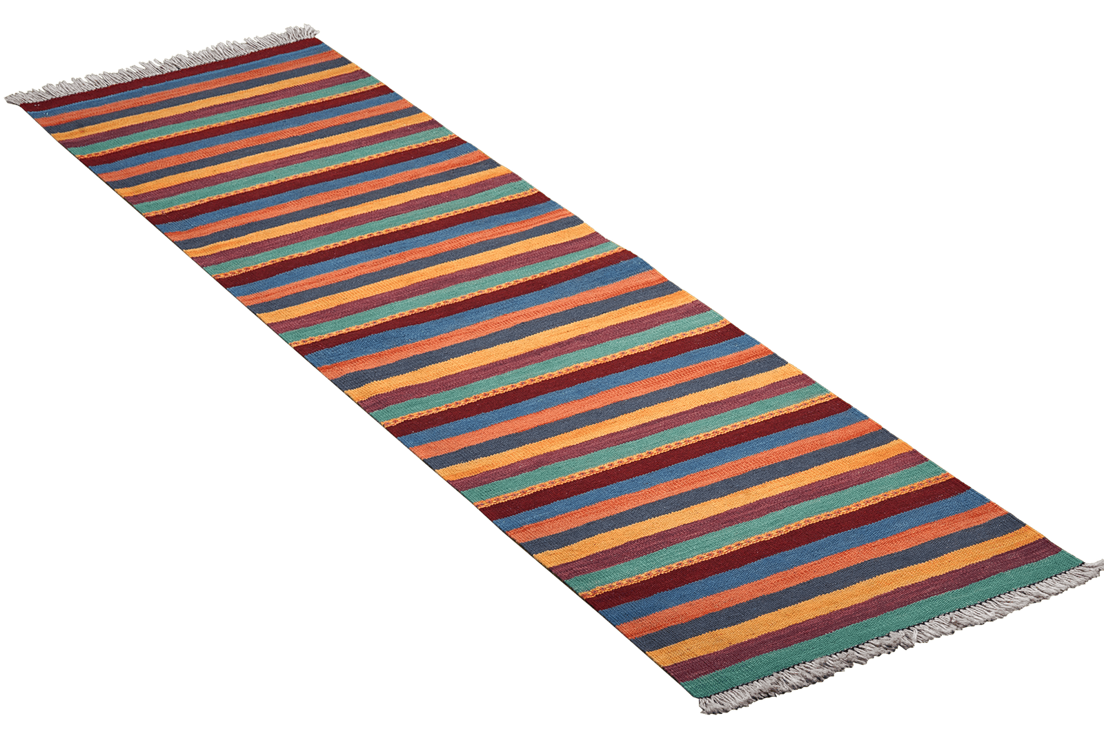 Kelim Gashgai — Handmade, 66x204 cm, Multicolor, 100% Virgin Wool | View 4