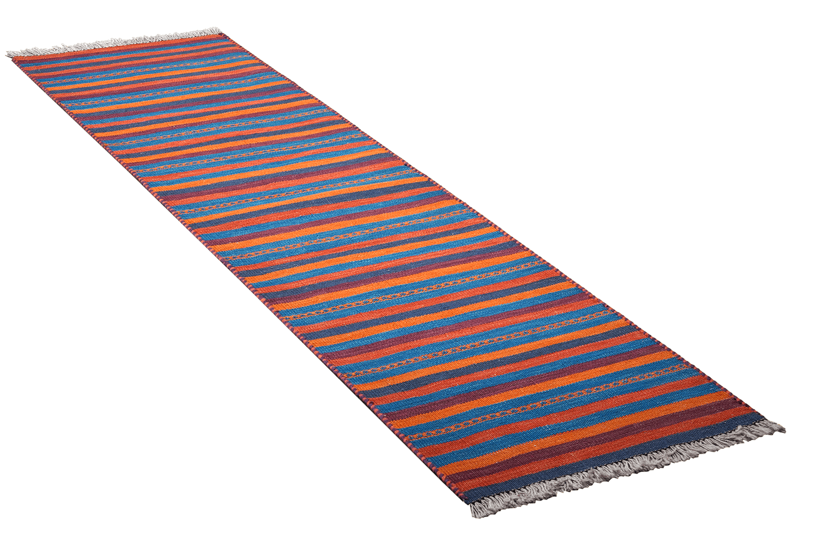Kelim Gashgai — Handmade, 57x202 cm, Multicolor, 100% Virgin Wool | View 4