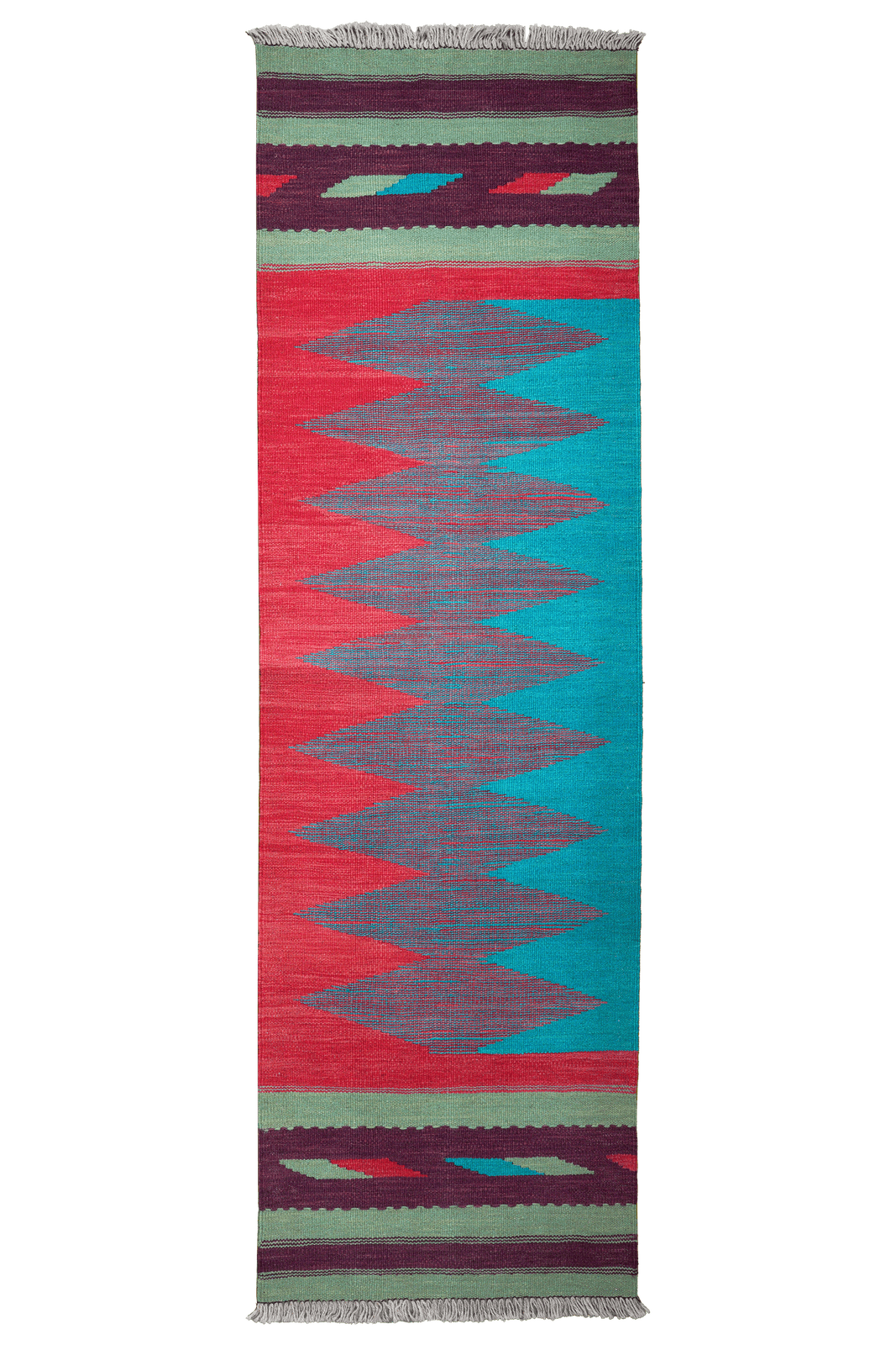 Kelim Gashgai — Handmade, 65x215 cm, Multicolor, 100% Virgin Wool | Main view