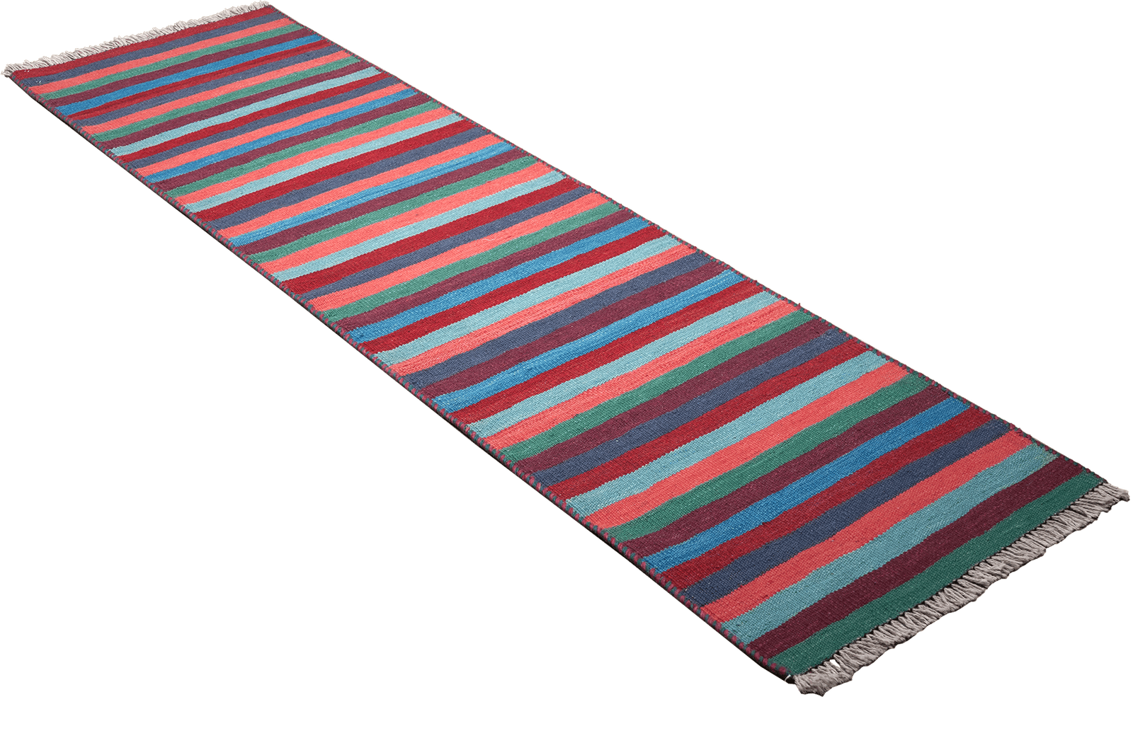 Kelim Gashgai — Handmade, 56x196 cm, Multicolor, 100% Virgin Wool | View 4
