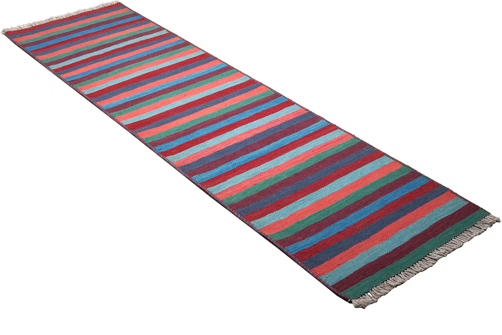 Kelim Gashgai — Handgefertigt, 196x56 cm, Bunt, 100% Virgin Wool | View 5