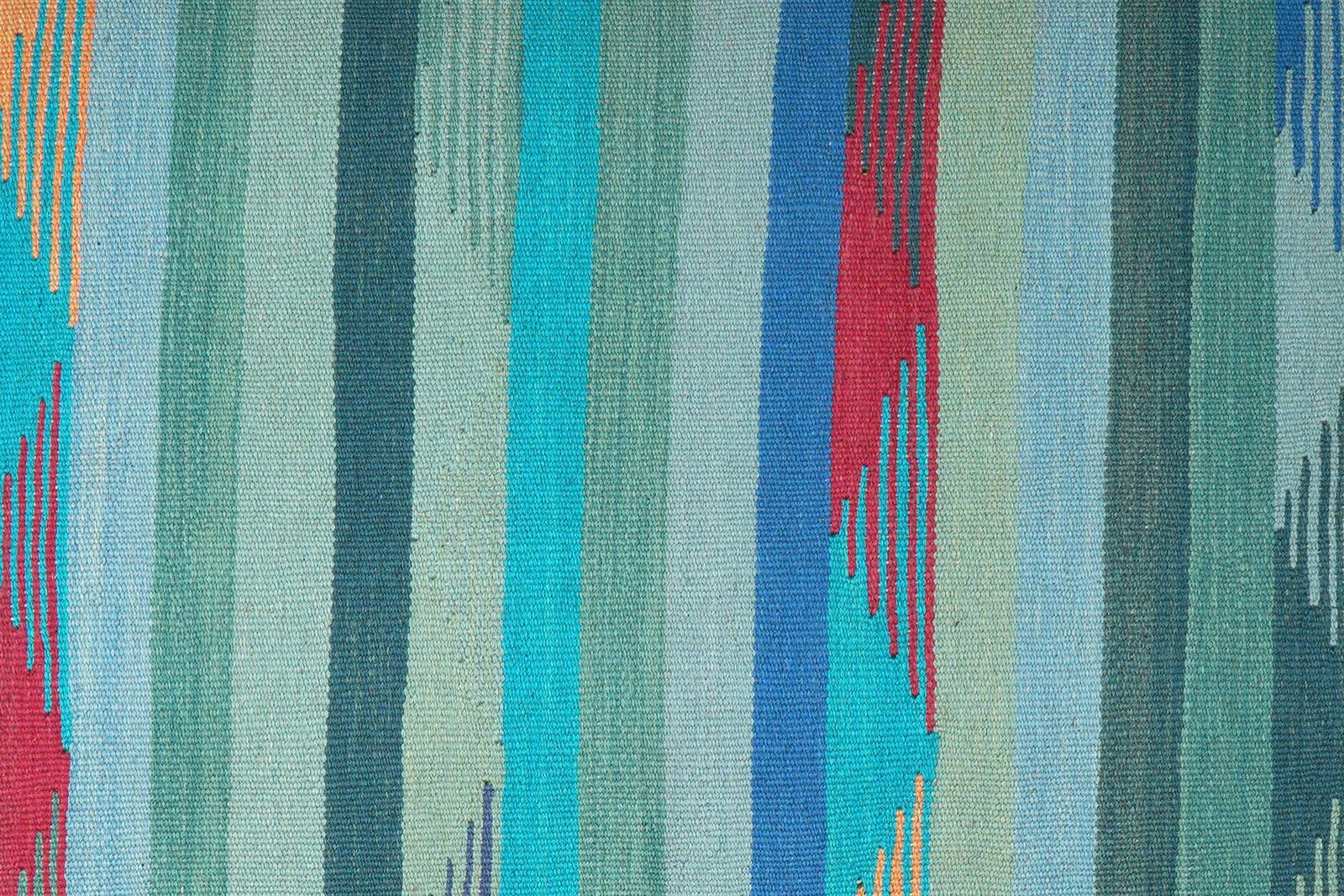 Kelim Gashgai — Handmade, 79x253 cm, Blue, 100% Virgin Wool | View 5