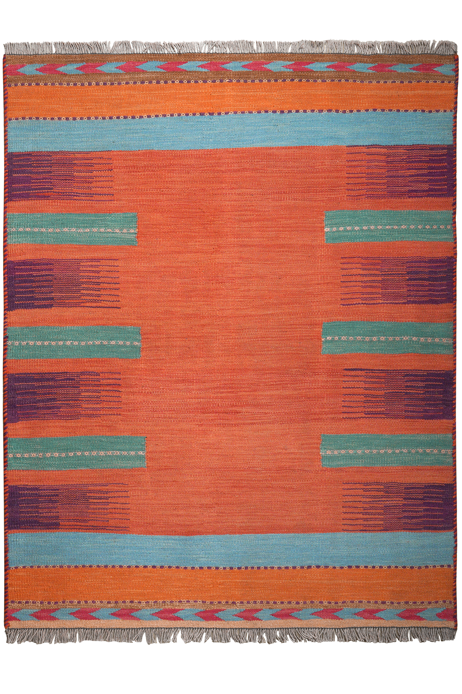 Kelim Gashgai — Handgefertigt, 149x117 cm, Bunt, 100% Virgin Wool | Main view