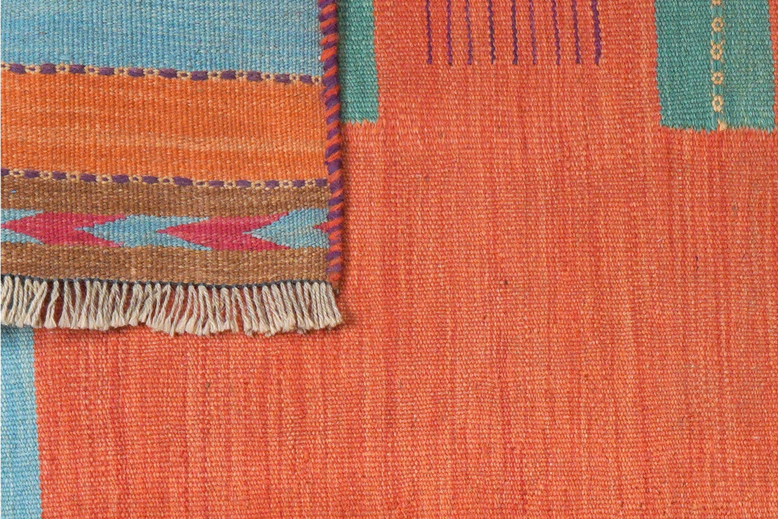 Kelim Gashgai — Handgefertigt, 149x117 cm, Bunt, 100% Virgin Wool | View 7