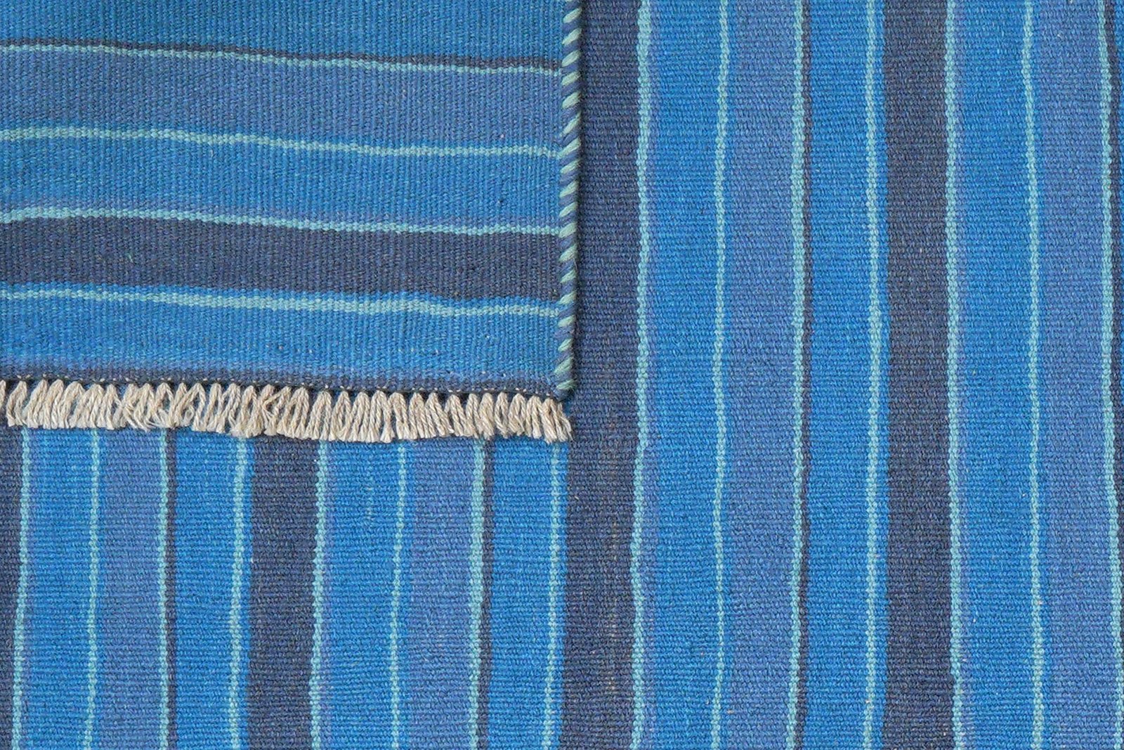 Kelim Gashgai — Handmade, 148x206 cm, Blue, 100% Virgin Wool | View 6