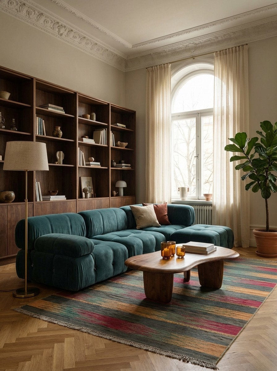 Kelim Gashgai — Handgefertigt, 192x117 cm, Bunt, 100% Virgin Wool | Back view