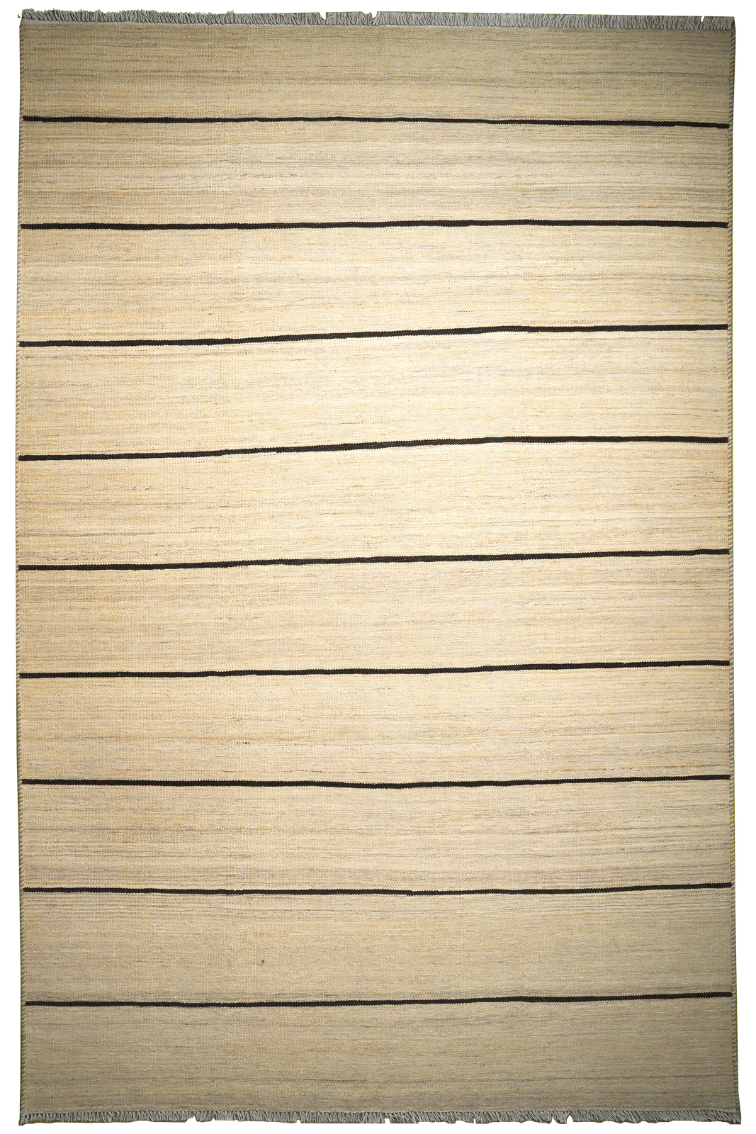 Kelim Gashgai — Handmade, 197x308 cm, Beige, 100% Virgin Wool | Main view