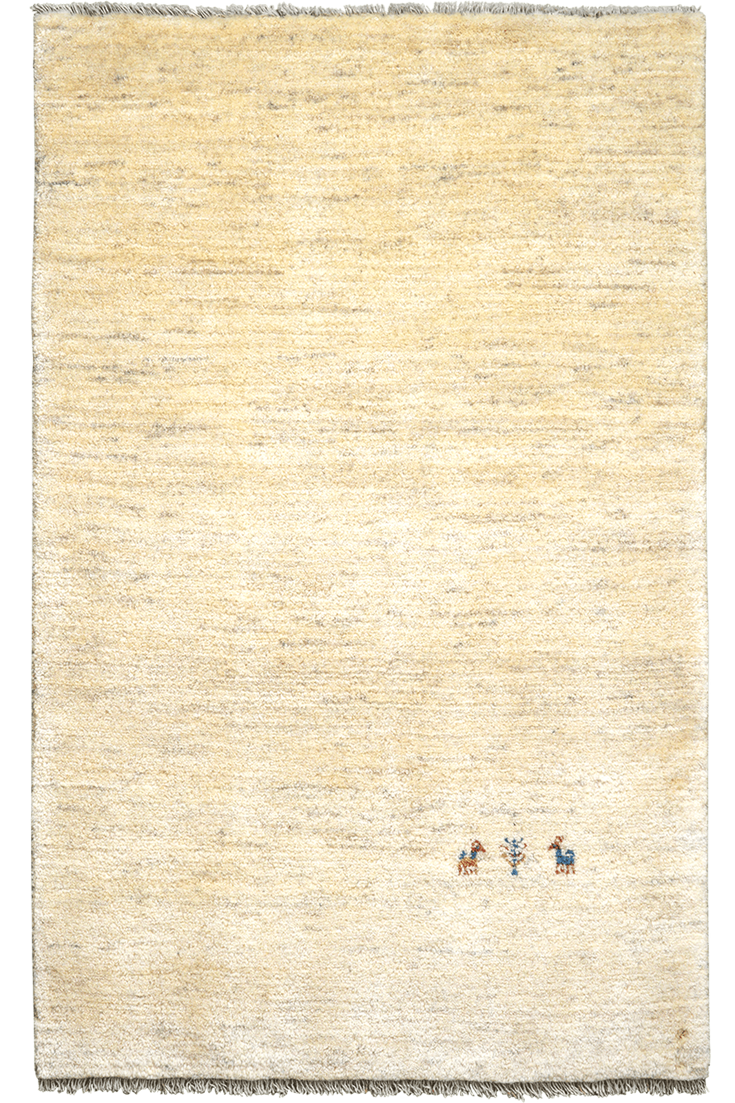 Gabbeh — Hand-knotted, 95x146 cm, Beige, 100% Virgin Wool | Main view