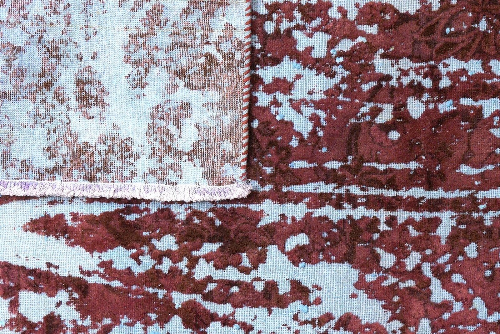 Vintage — Hand-knotted, 164x190 cm, Red, 100% Virgin Wool | View 7