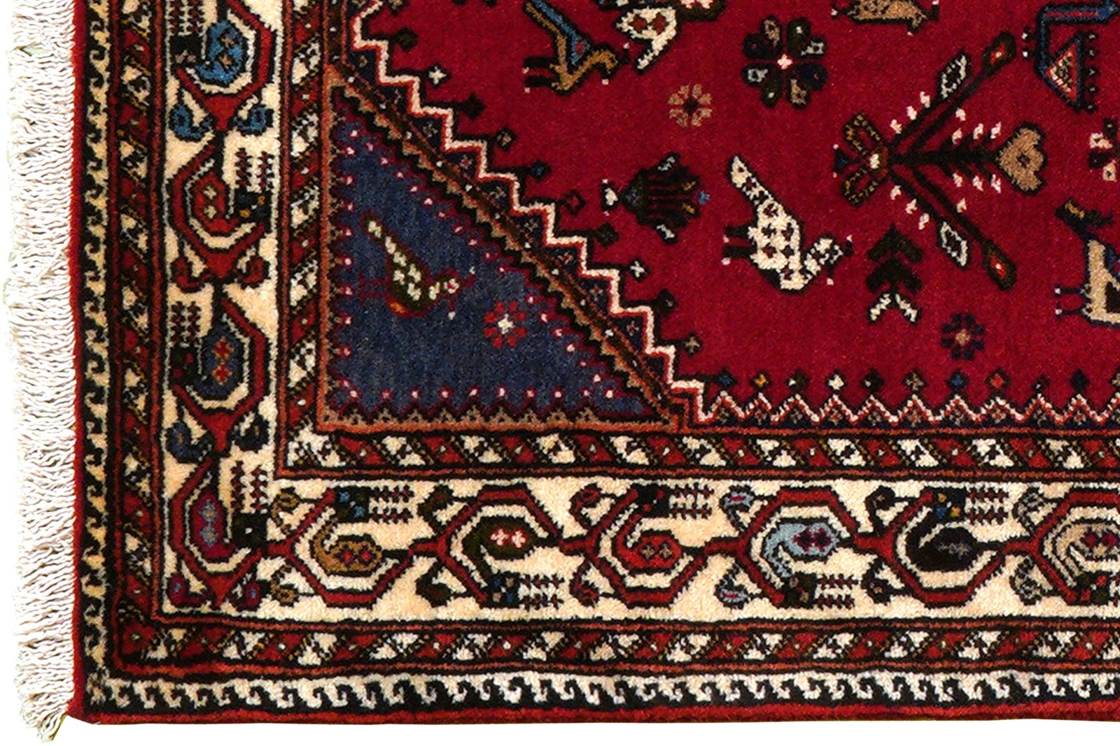 Nasrabad — Hand-knotted, 81x131 cm, Red, 100% Virgin Wool | View 3