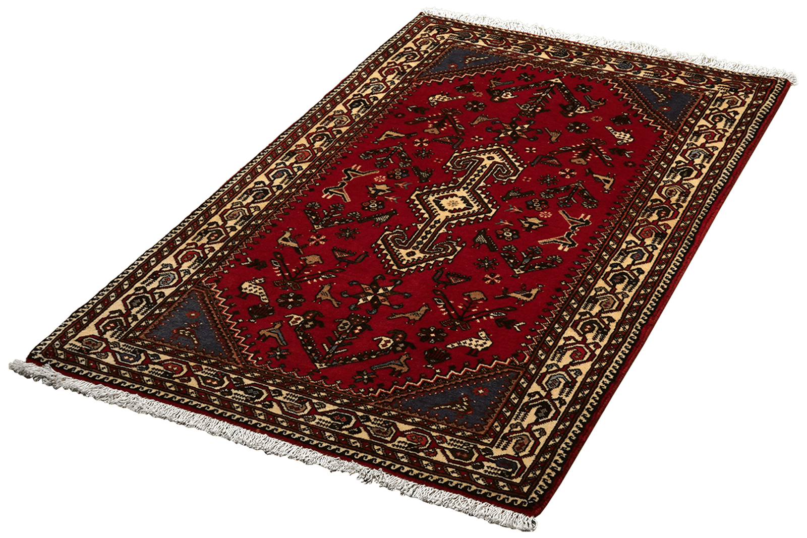 Nasrabad — Hand-knotted, 81x131 cm, Red, 100% Virgin Wool | View 5