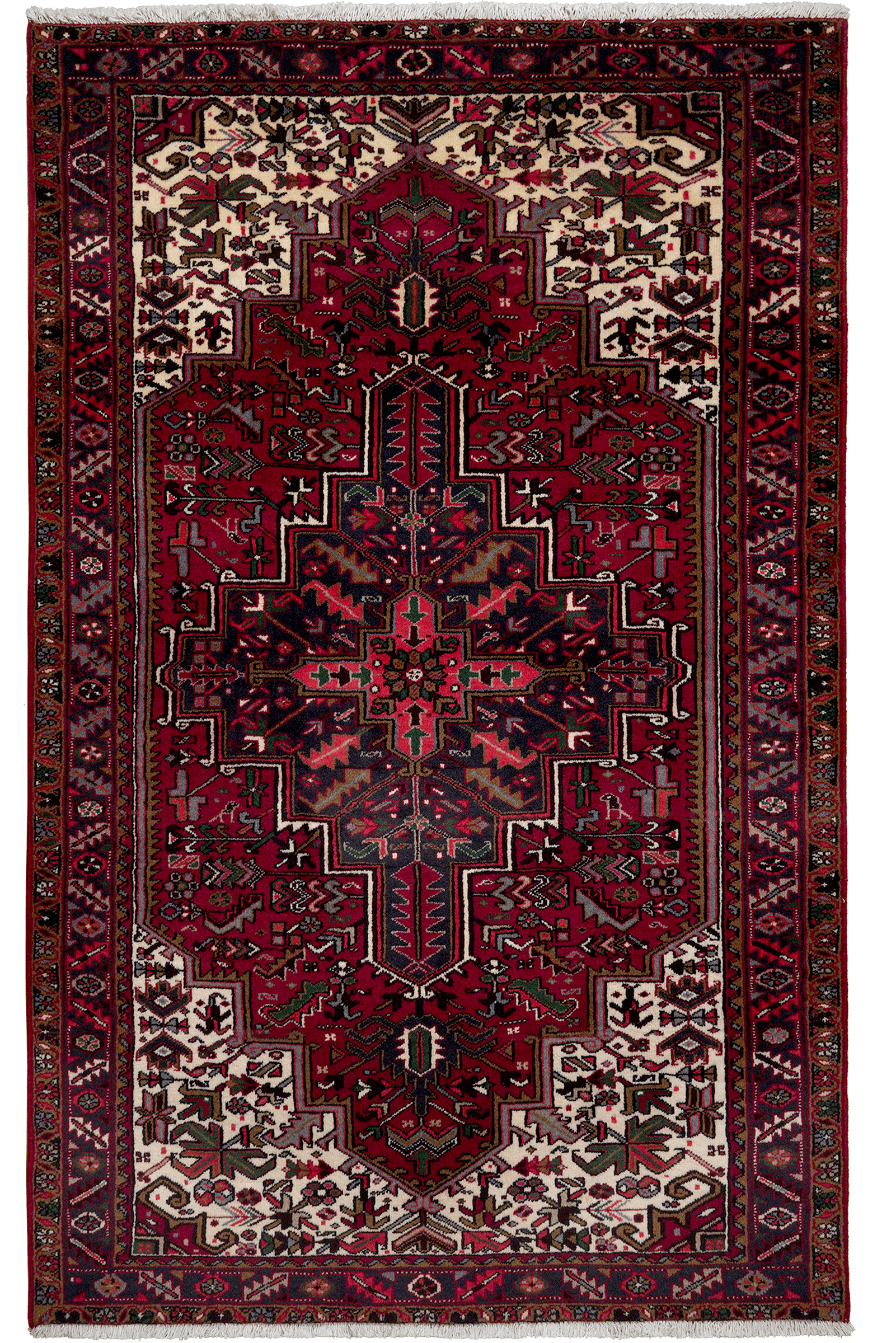 Mehrewan — Hand-knotted, 143x228 cm, Red, 100% Virgin Wool | Main view