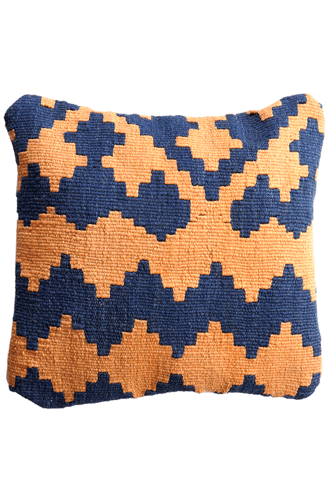 Kelim Kissen — Handmade, 40x40 cm, Multicolor, 100% Virgin Wool | Main view