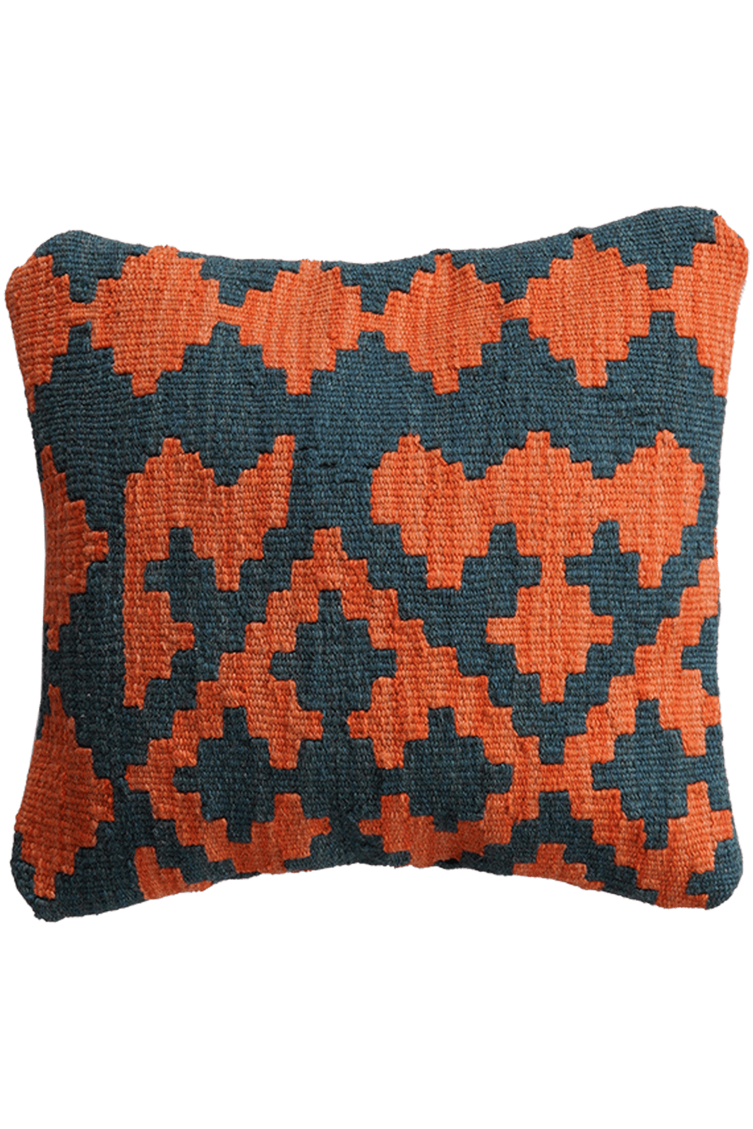 Kelim Kissen — Handmade, 40x40 cm, Multicolor, 100% Virgin Wool | Main view