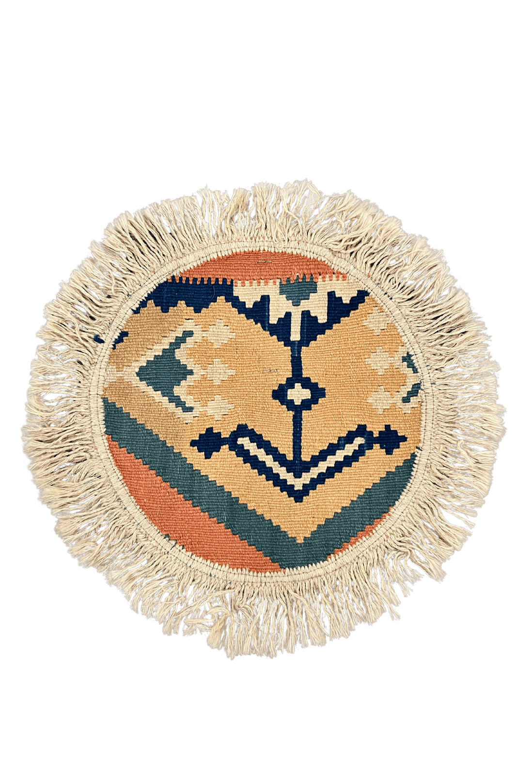 Kelim Gashgai — Handmade, 30x30 cm, Multicolor, 100% Virgin Wool | Main view
