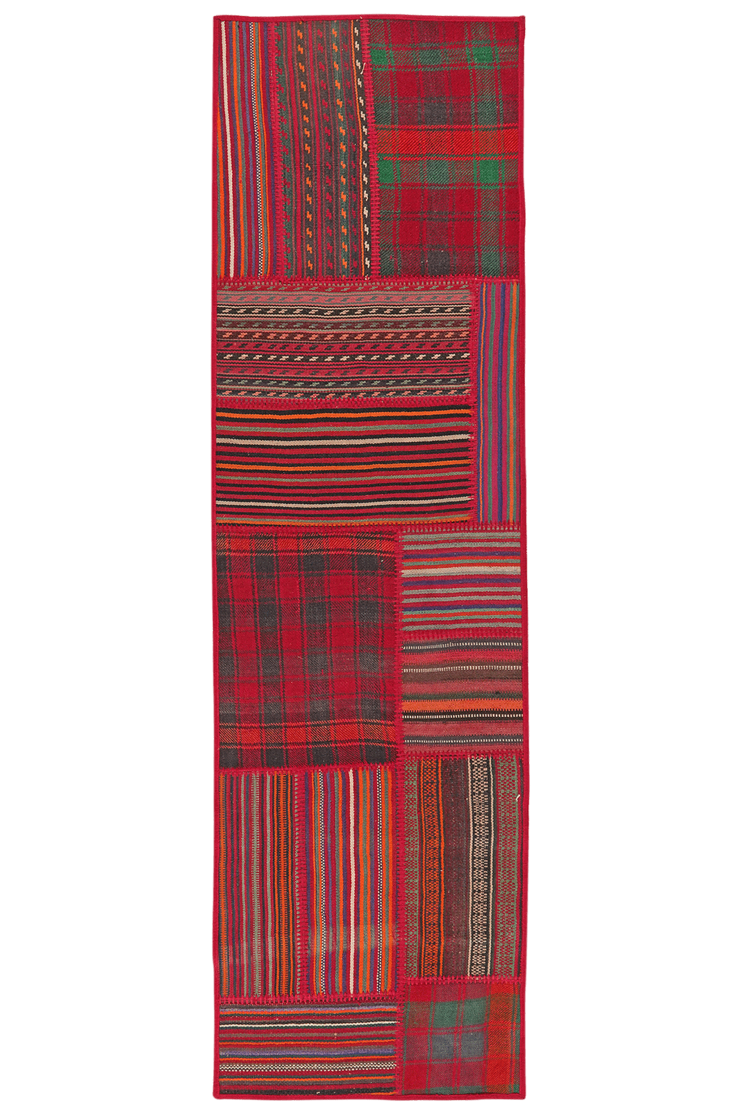 Kelim Tekkeh — Handmade, 70x250 cm, Multicolor, 100% Virgin Wool | Main view
