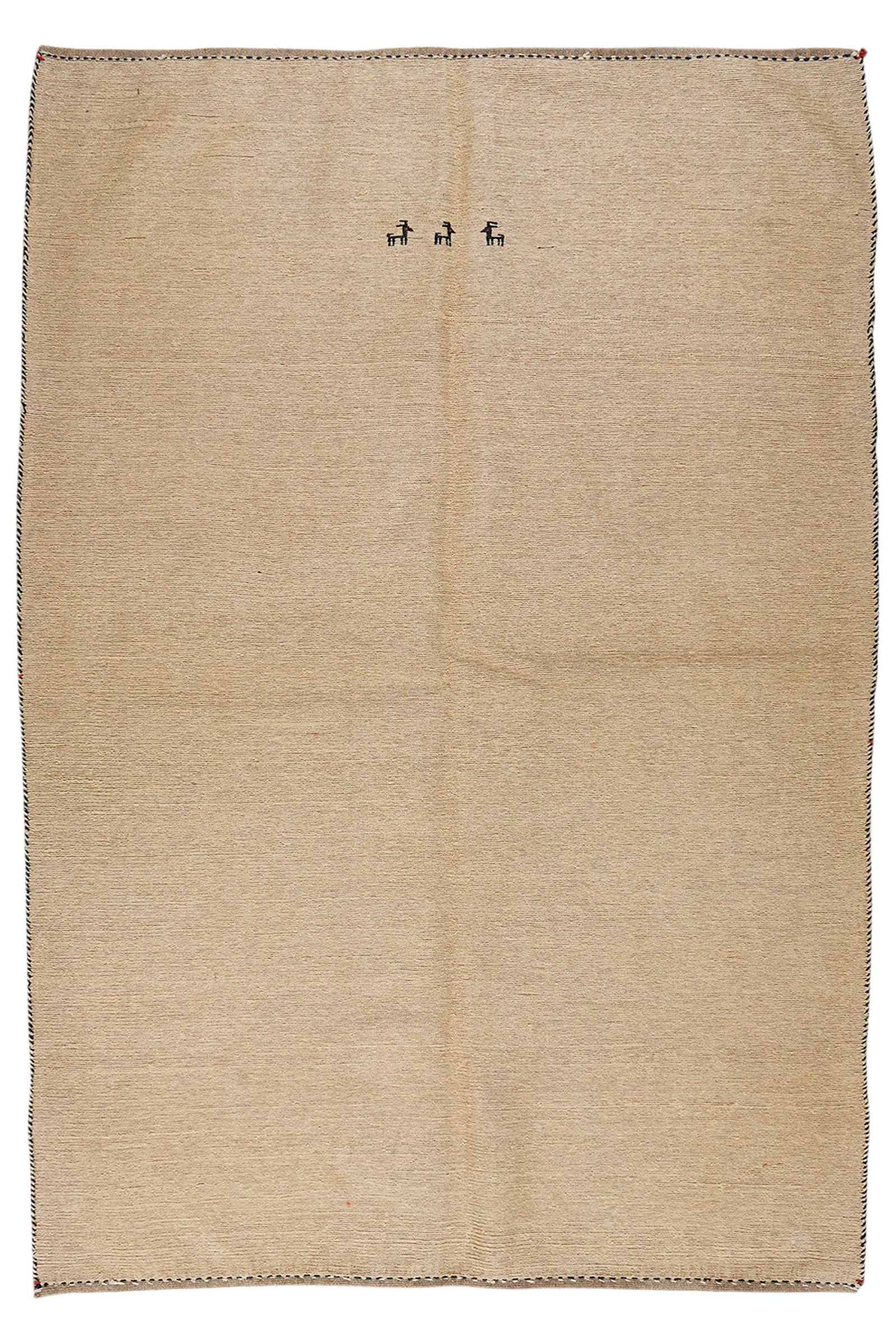 Kelim Gashgai — Handgefertigt, 189x128 cm, Beige | Main view