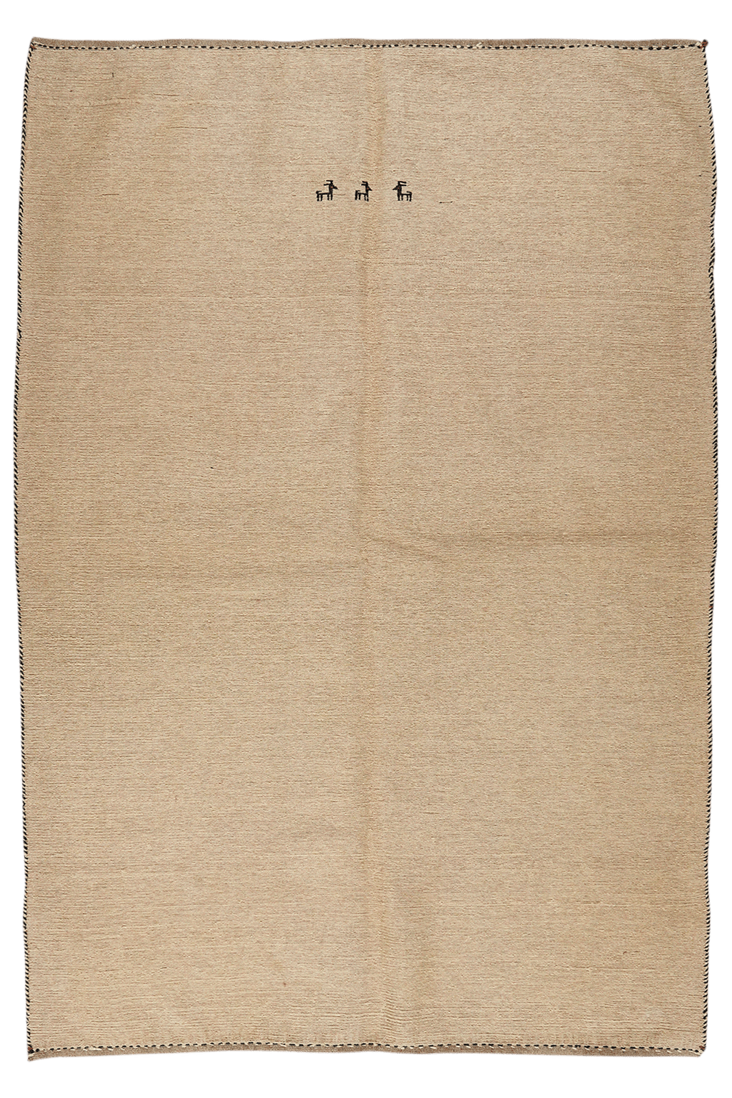 Kelim Gashgai — Handmade, 128x189 cm, Beige, 100% Virgin Wool | Main view