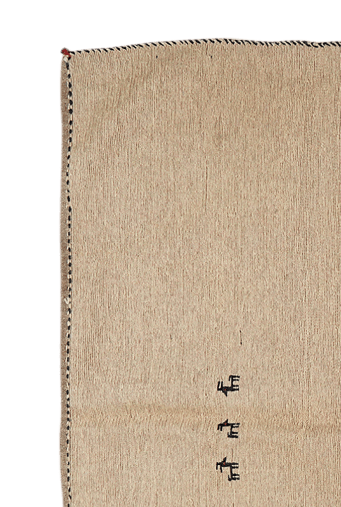 Kelim Gashgai — Handmade, 128x189 cm, Beige, 100% Virgin Wool | View 3