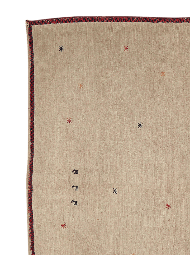 Kelim Gashgai — Handmade, 150x195 cm, Beige, 100% Virgin Wool | View 3