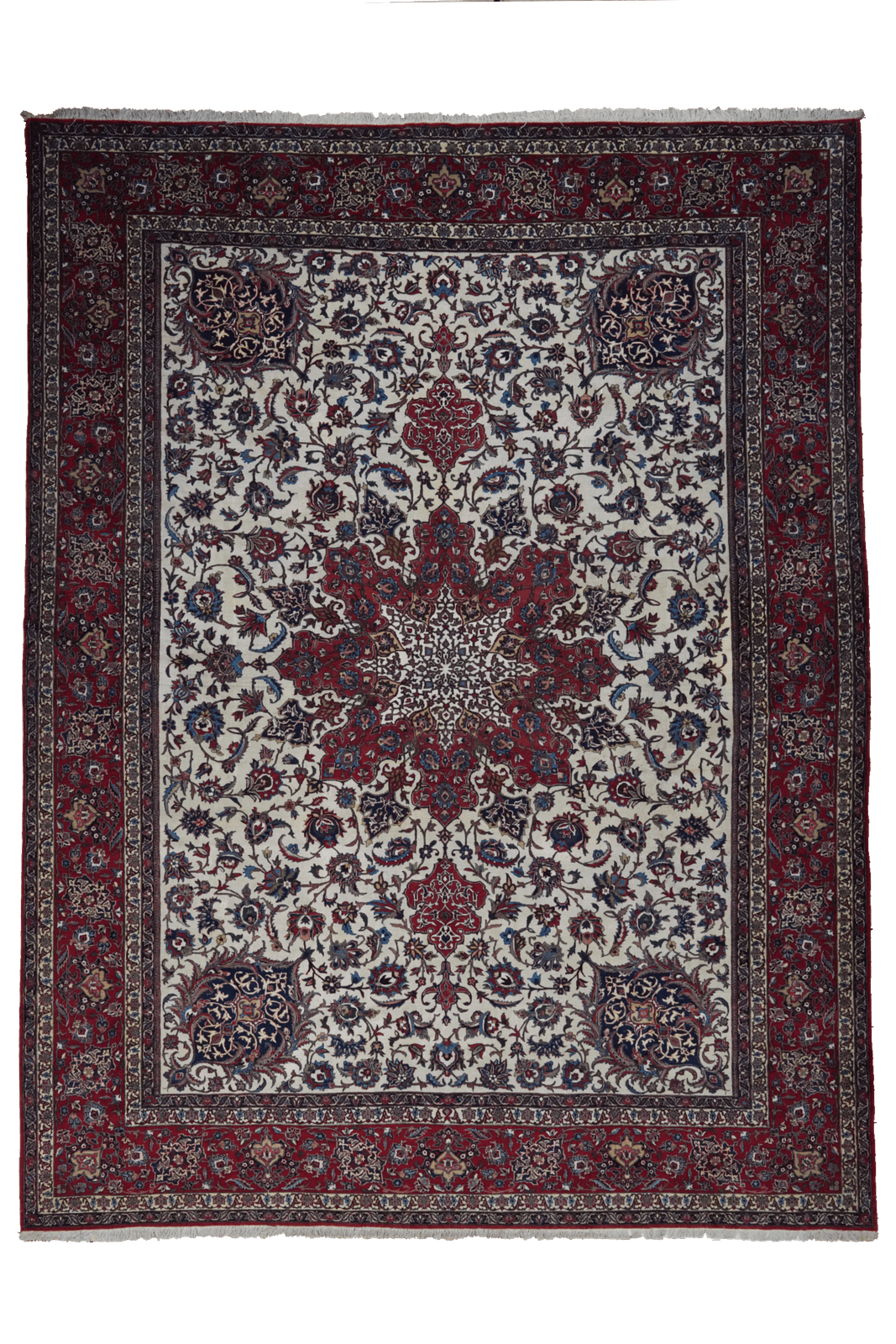 Isfahan — Hand-knotted, 322x405 cm, Beige, 100% Virgin Wool | Main view