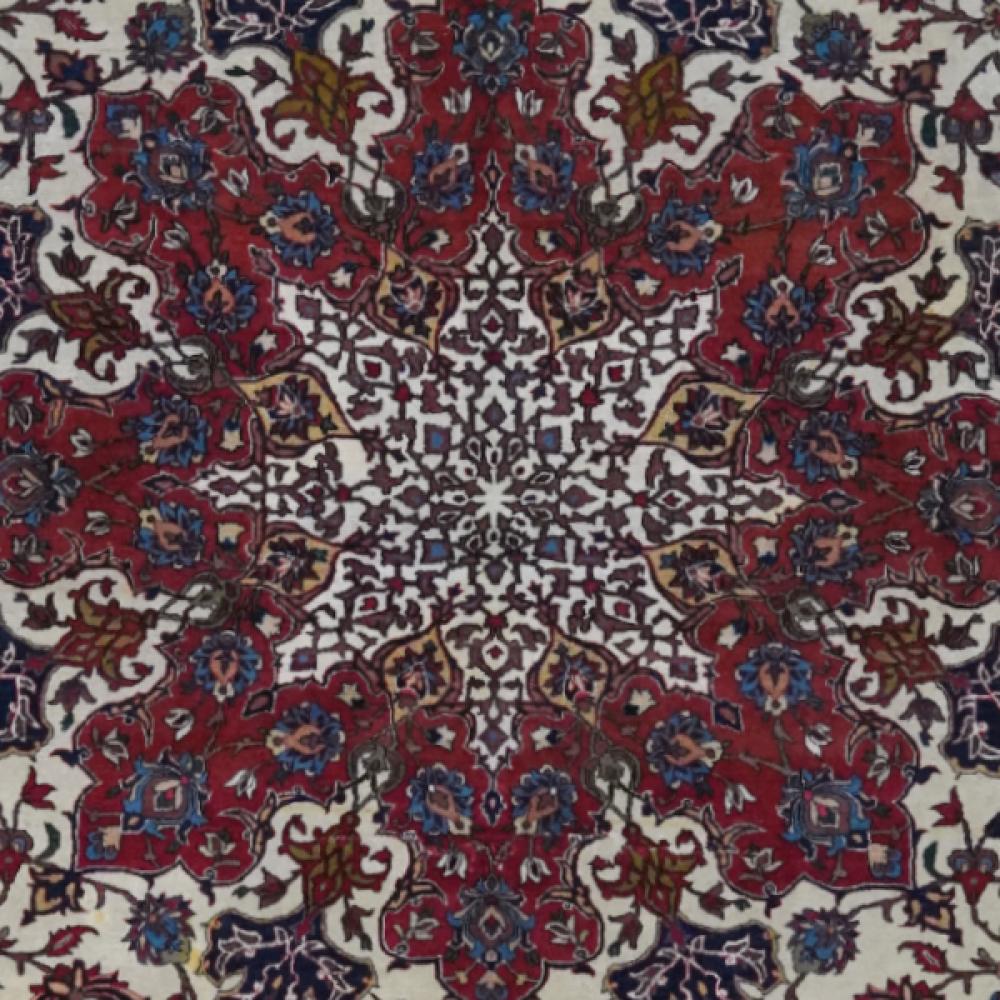 Isfahan — Hand-knotted, 322x405 cm, Beige, 100% Virgin Wool | View 4