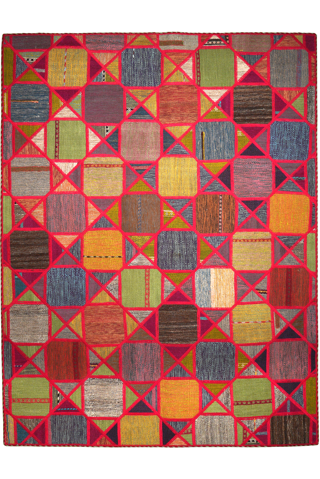 Kelim Tekkeh — Handmade, 150x200 cm, Multicolor, 100% Virgin Wool | Main view