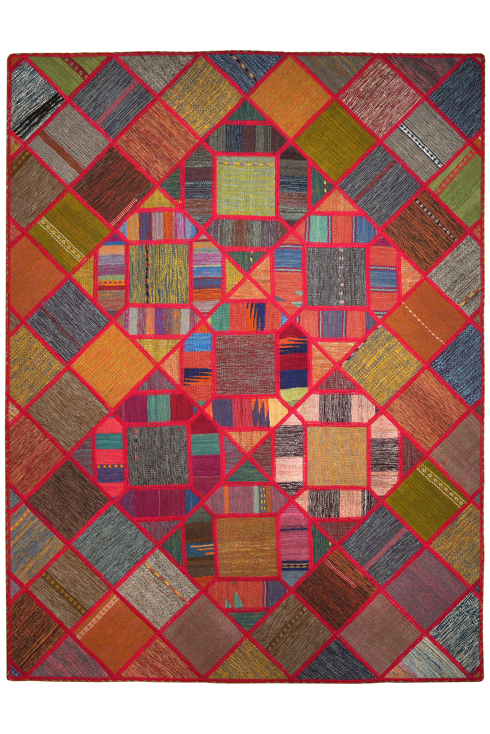Kelim Tekkeh — Handmade, 150x200 cm, Multicolor, 100% Virgin Wool | Main view