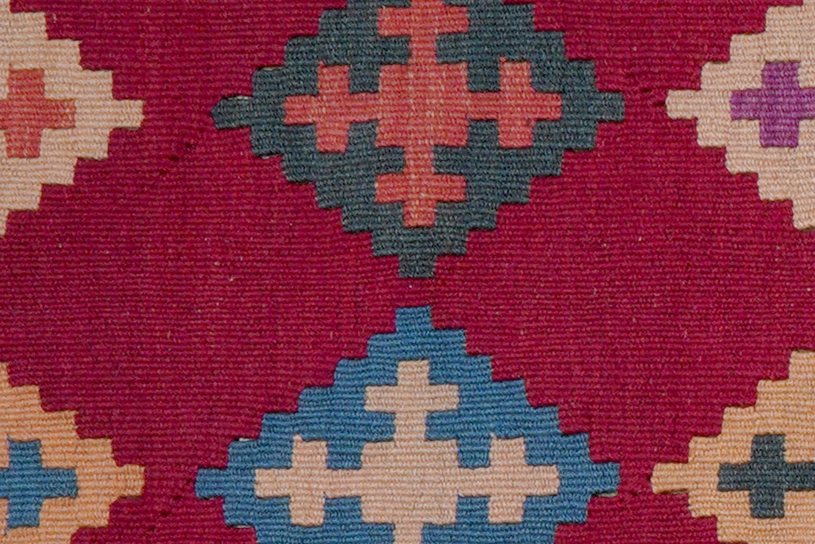Kelim Gashgai — Handmade, 63x87 cm, Red, 100% Virgin Wool | View 5