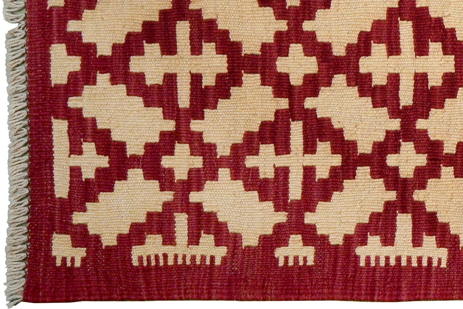 Kelim Gashgai — Handmade, 82x122 cm, Beige, 100% Virgin Wool | View 3
