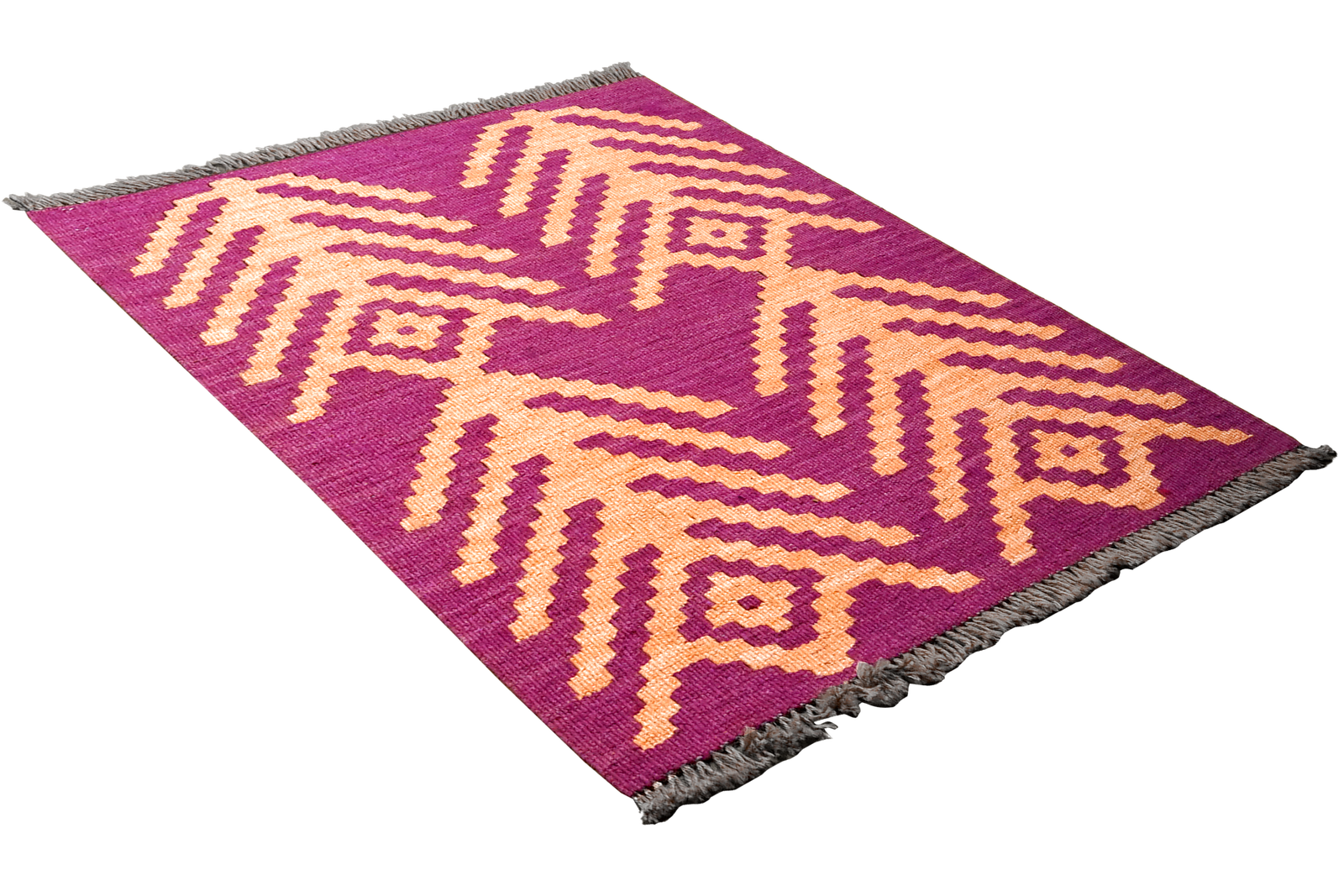 Kelim Gashgai — Handgefertigt, 94x64 cm, Violett, 100% Virgin Wool | View 5