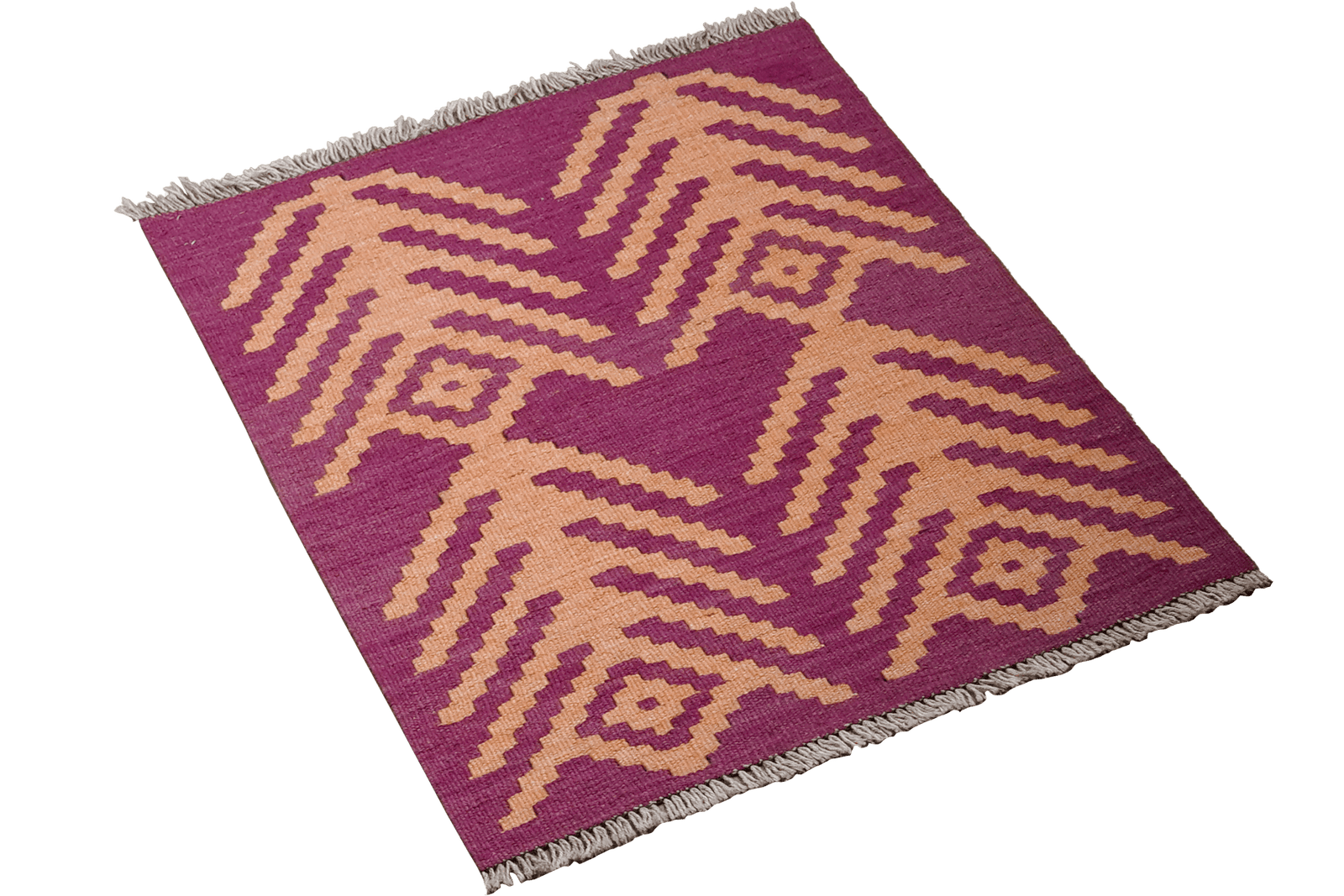 Kelim Gashgai — Handmade, 62x94 cm, Violett, 100% Virgin Wool | View 4
